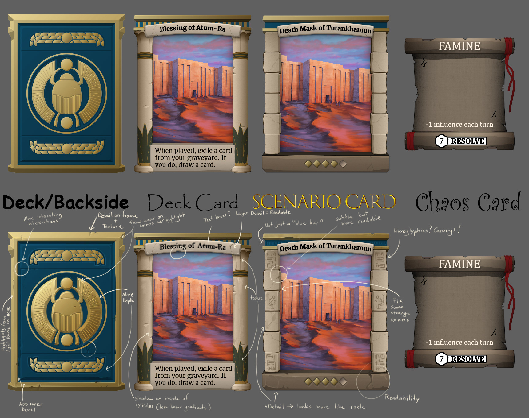 Card design concept art