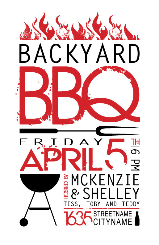 BBQ event invitation