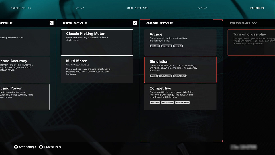 Hospitality Settings Screenshot