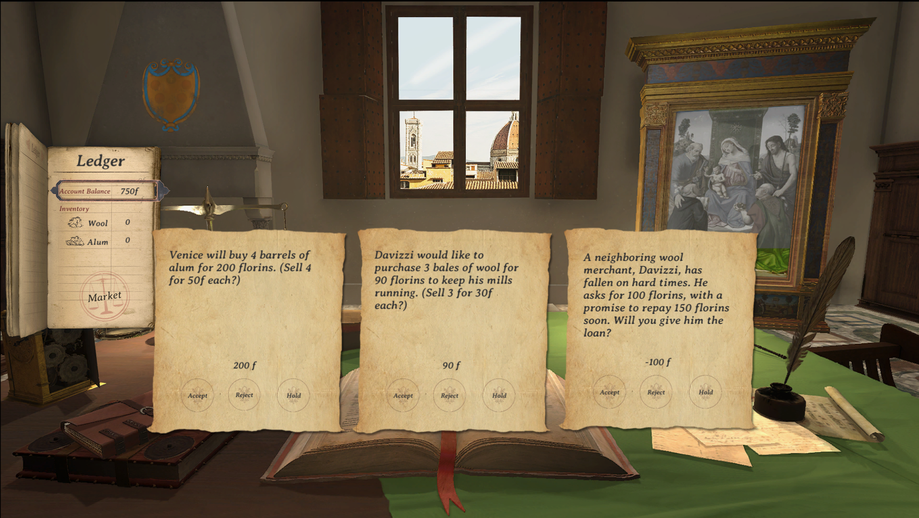 Screenshot of final environment with redesigned Ledger