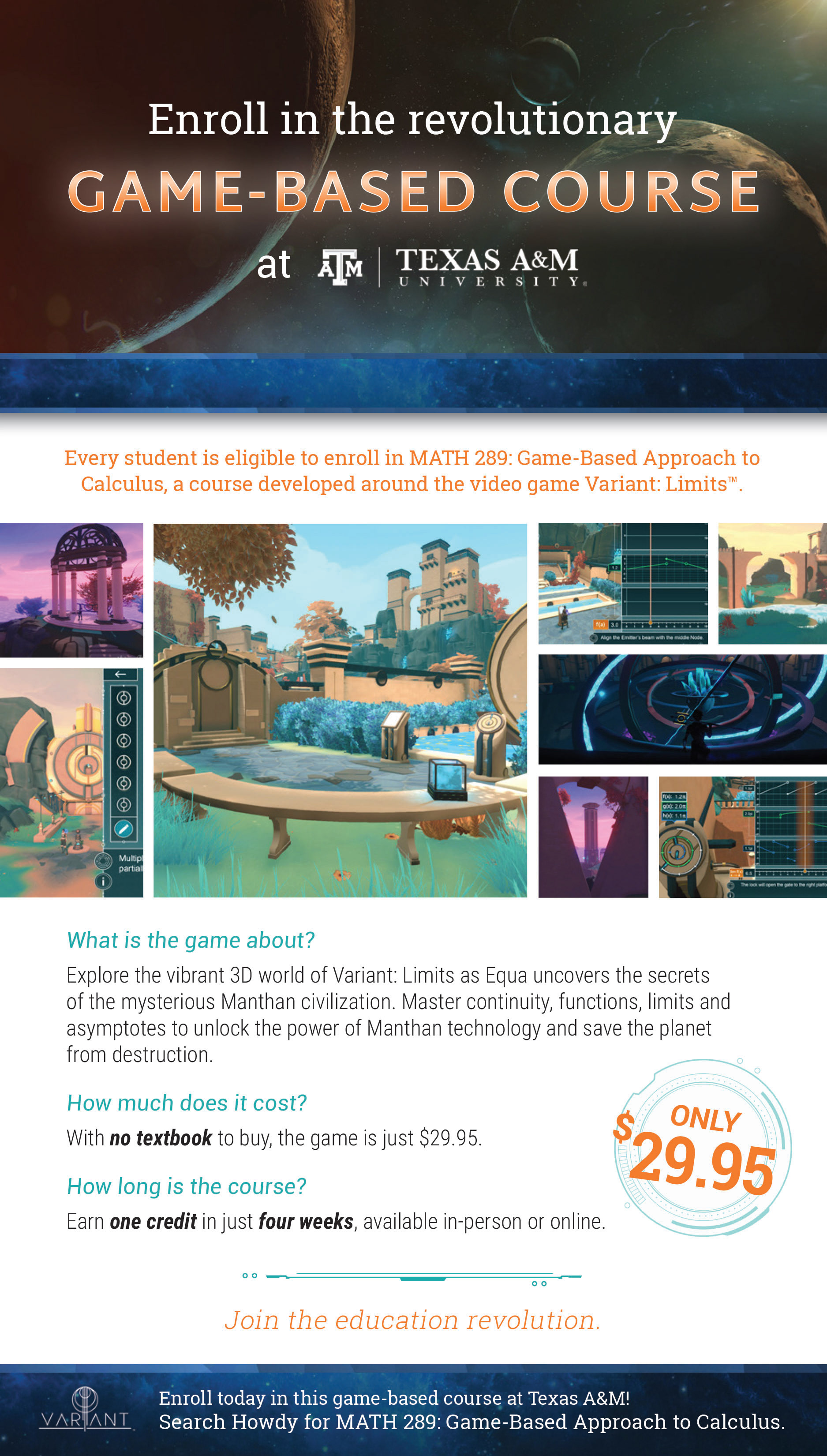 Email announcing game-based course