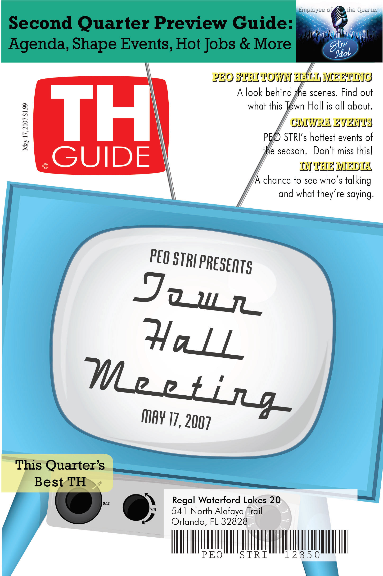 Cover of program from TV themed Town Hall
