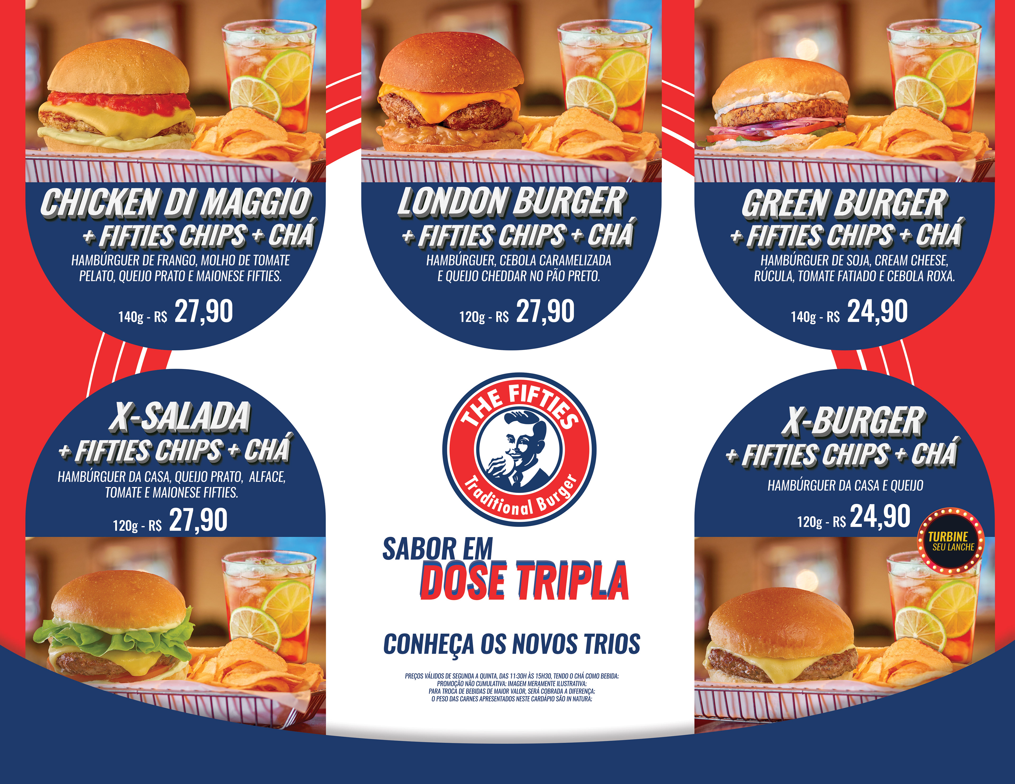 Cardápio Especial de Novos Trios para The Fifties