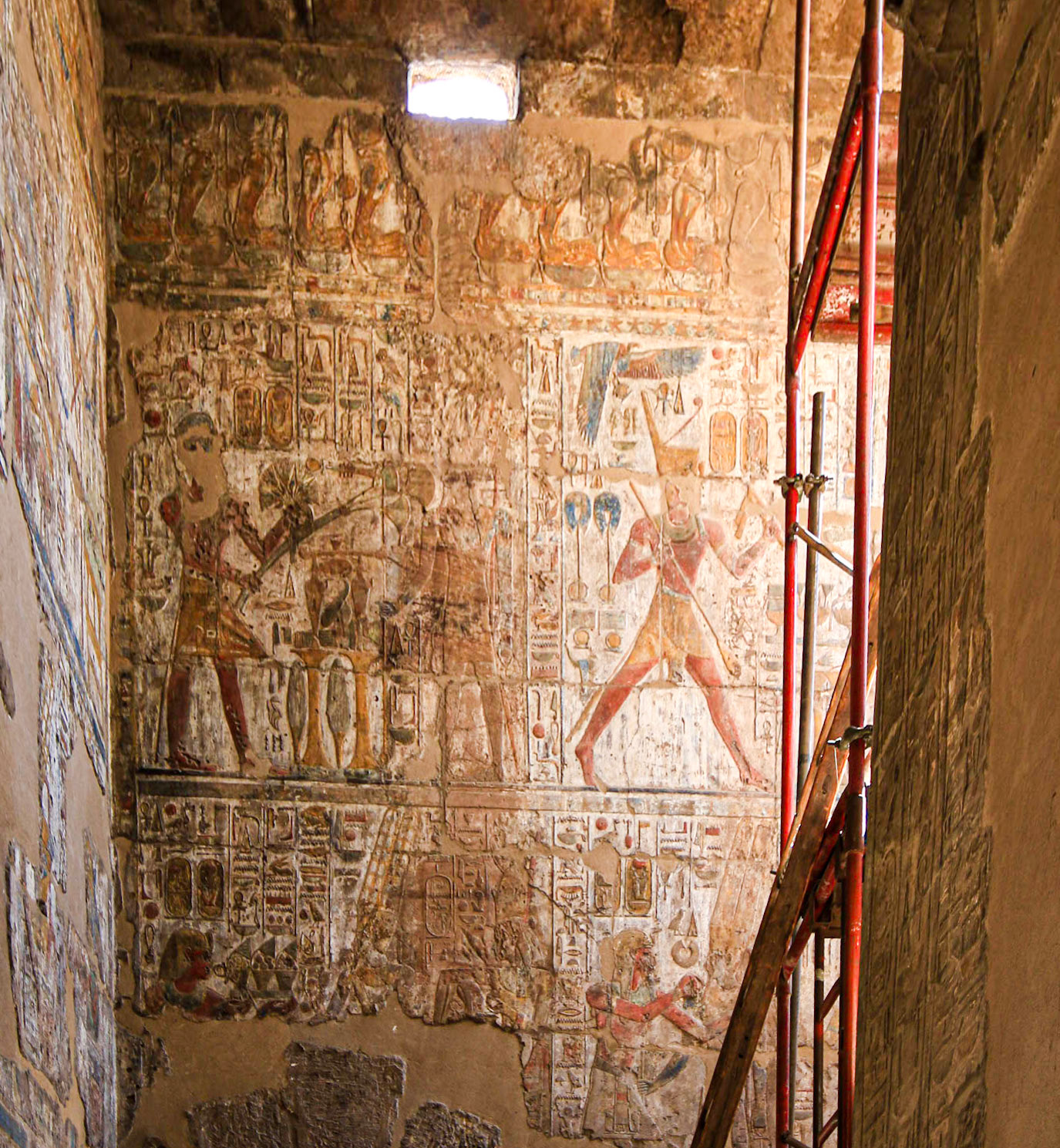 Hieroglyphics at temple in Luxor