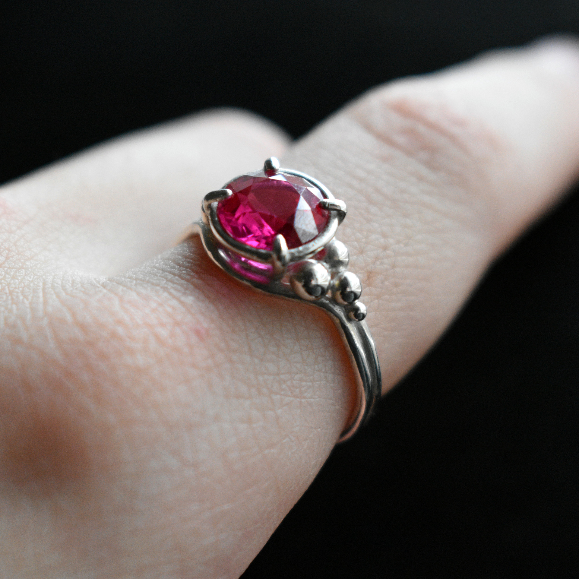 pink topaz ring