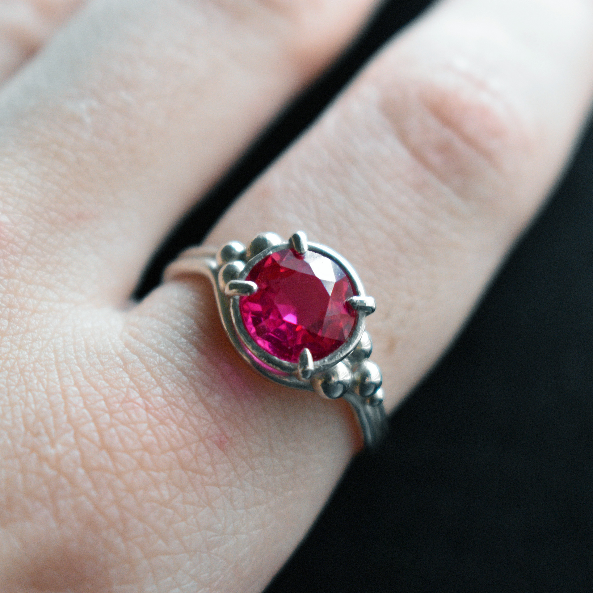 pink topaz ring