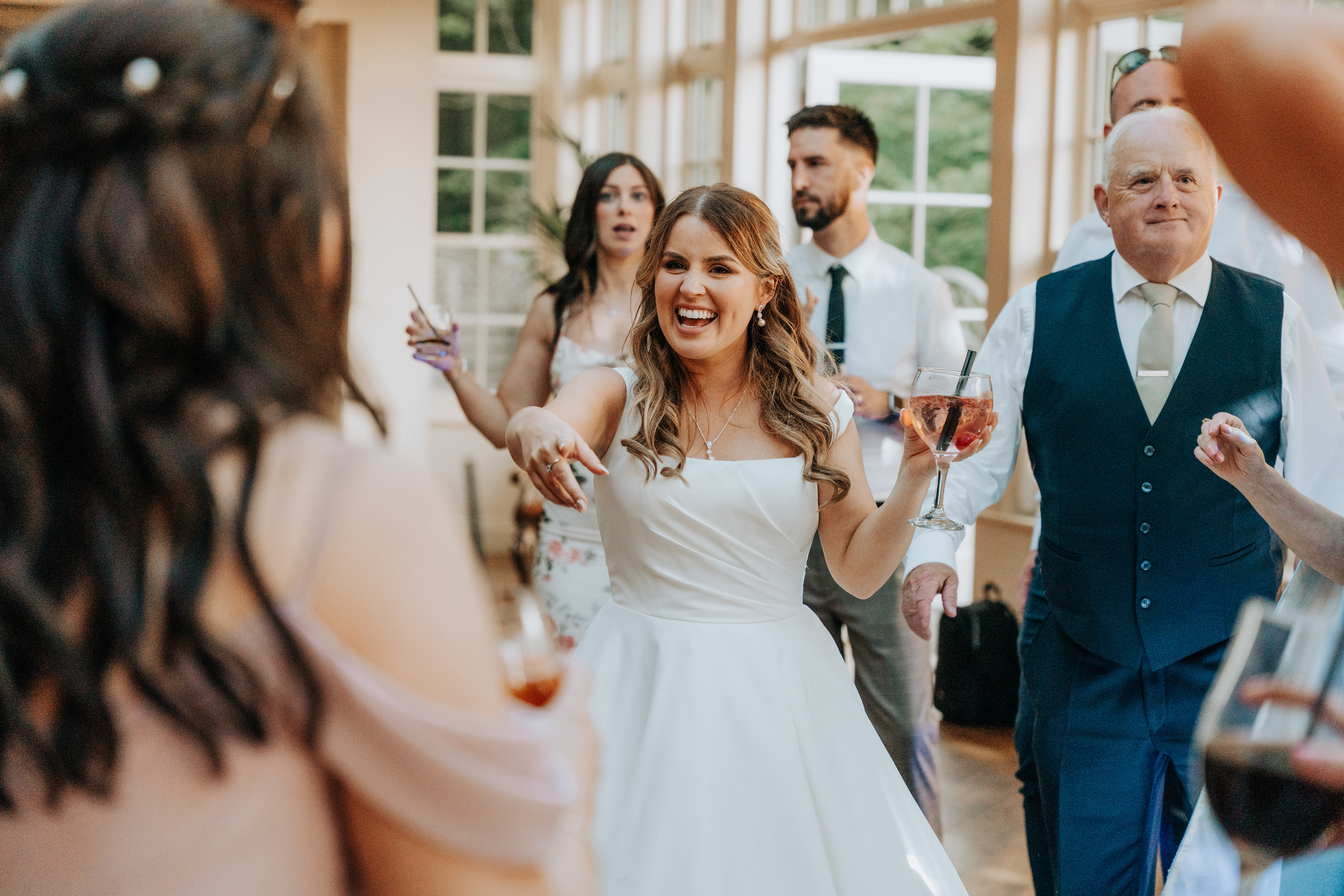 Real weddings at Mitton Hall, Lancashire with candid wedding photography