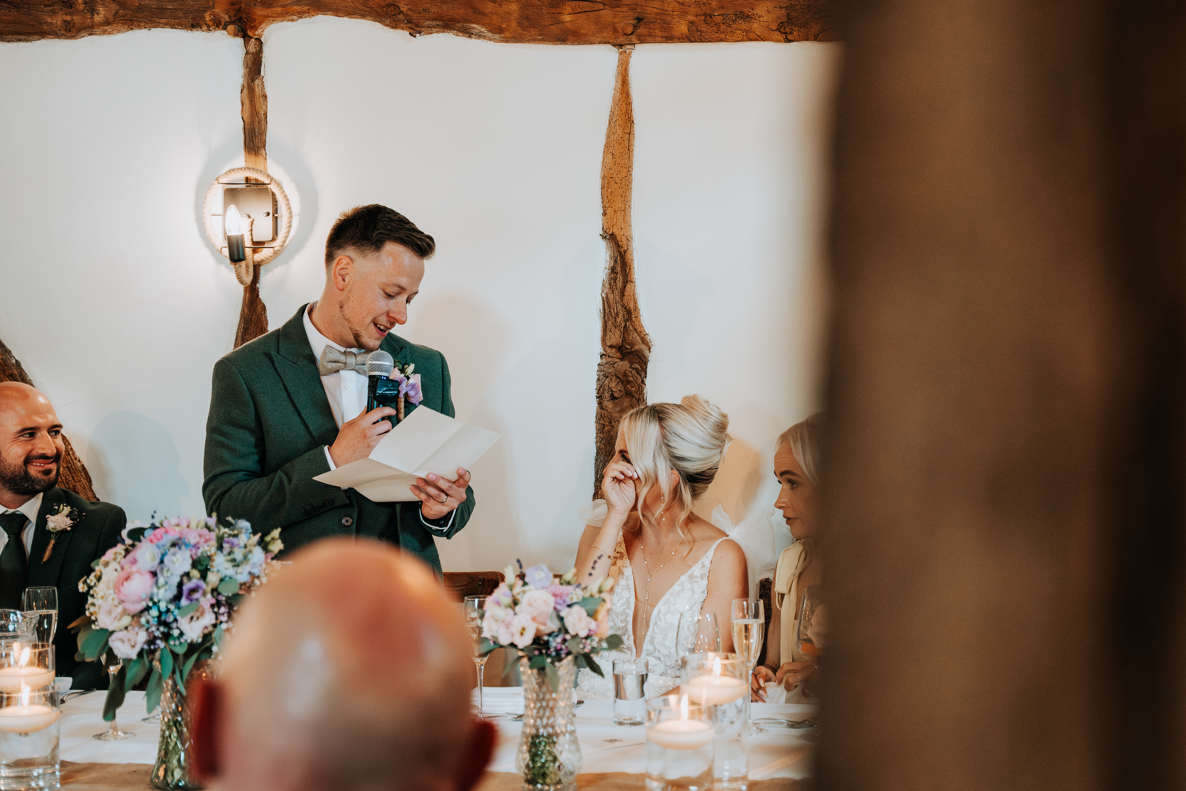 Emotional wedding photography at The Plough Inn Eaton Cheshire