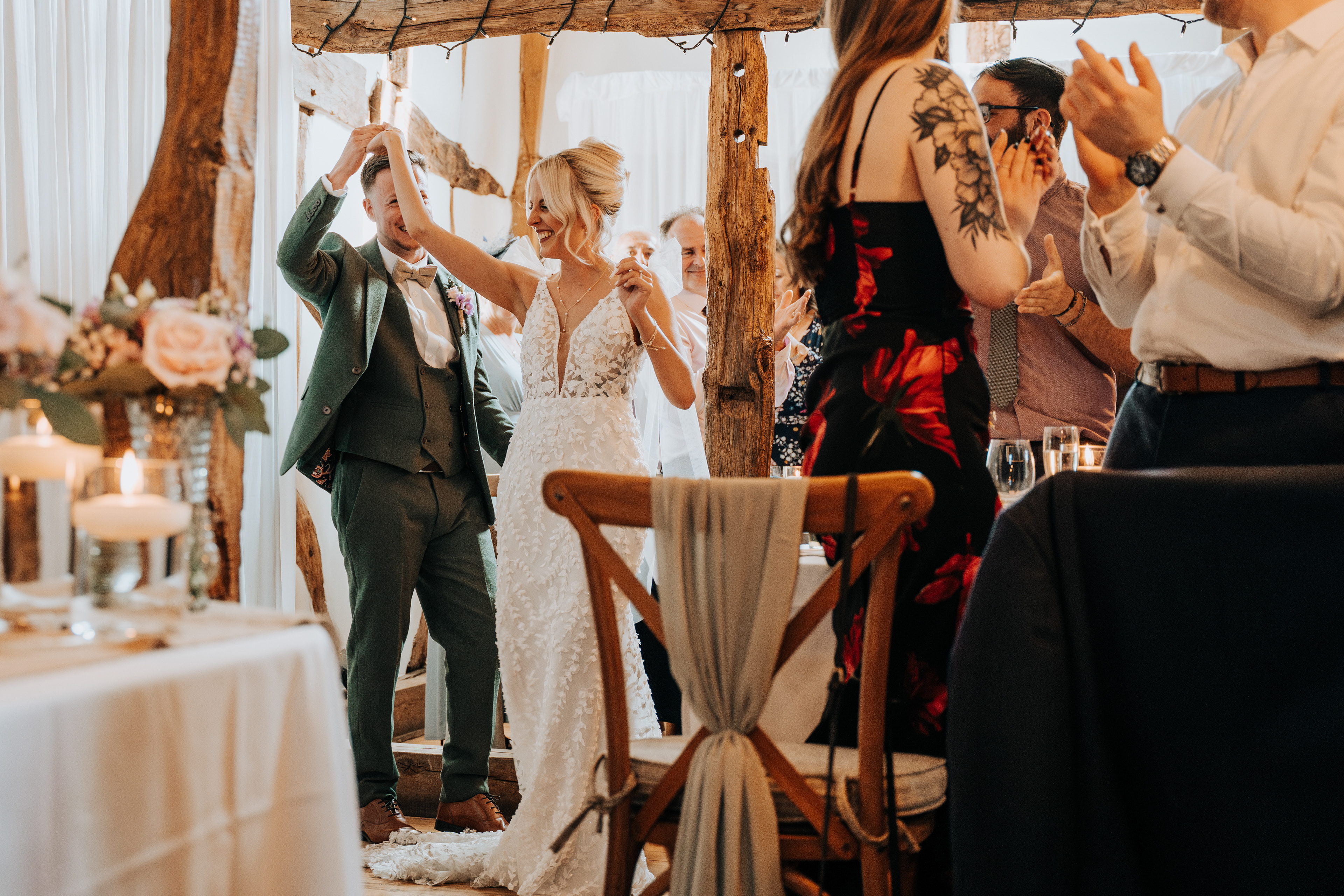 Fun wedding photography at The Plough Inn Eaton Cheshire