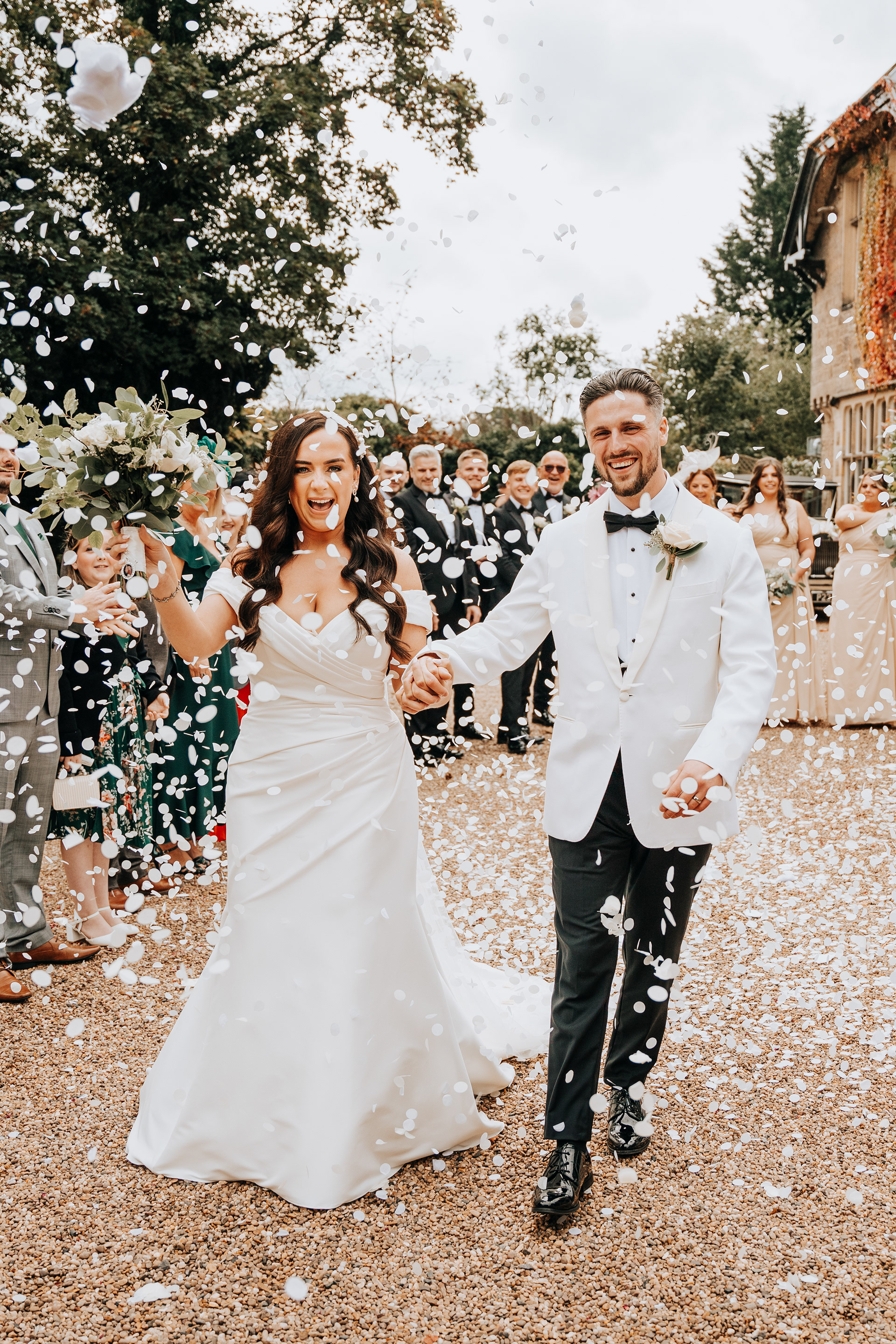 Mitton Hall Wedding Photographer Confetti