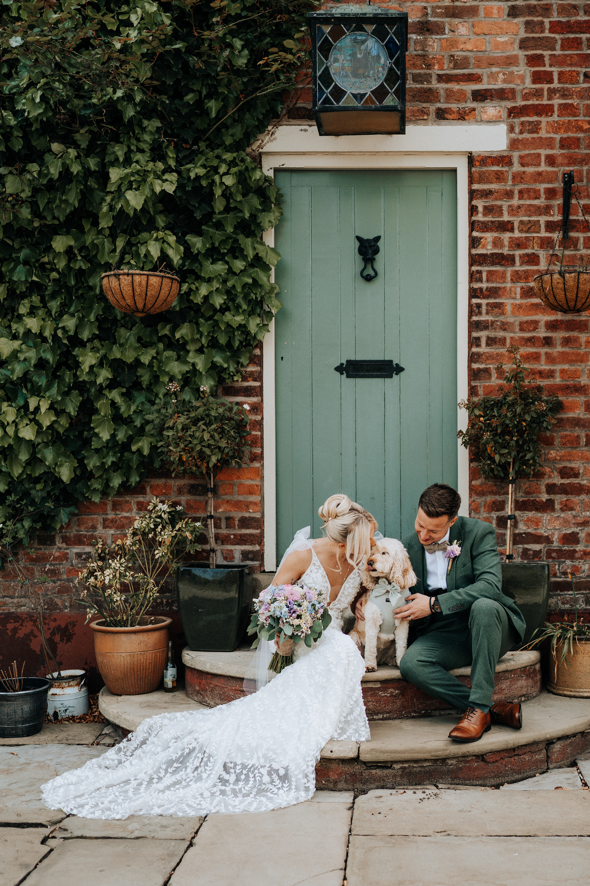Dog-friendly wedding photography and videography at The Plough Inn Eaton in Cheshire