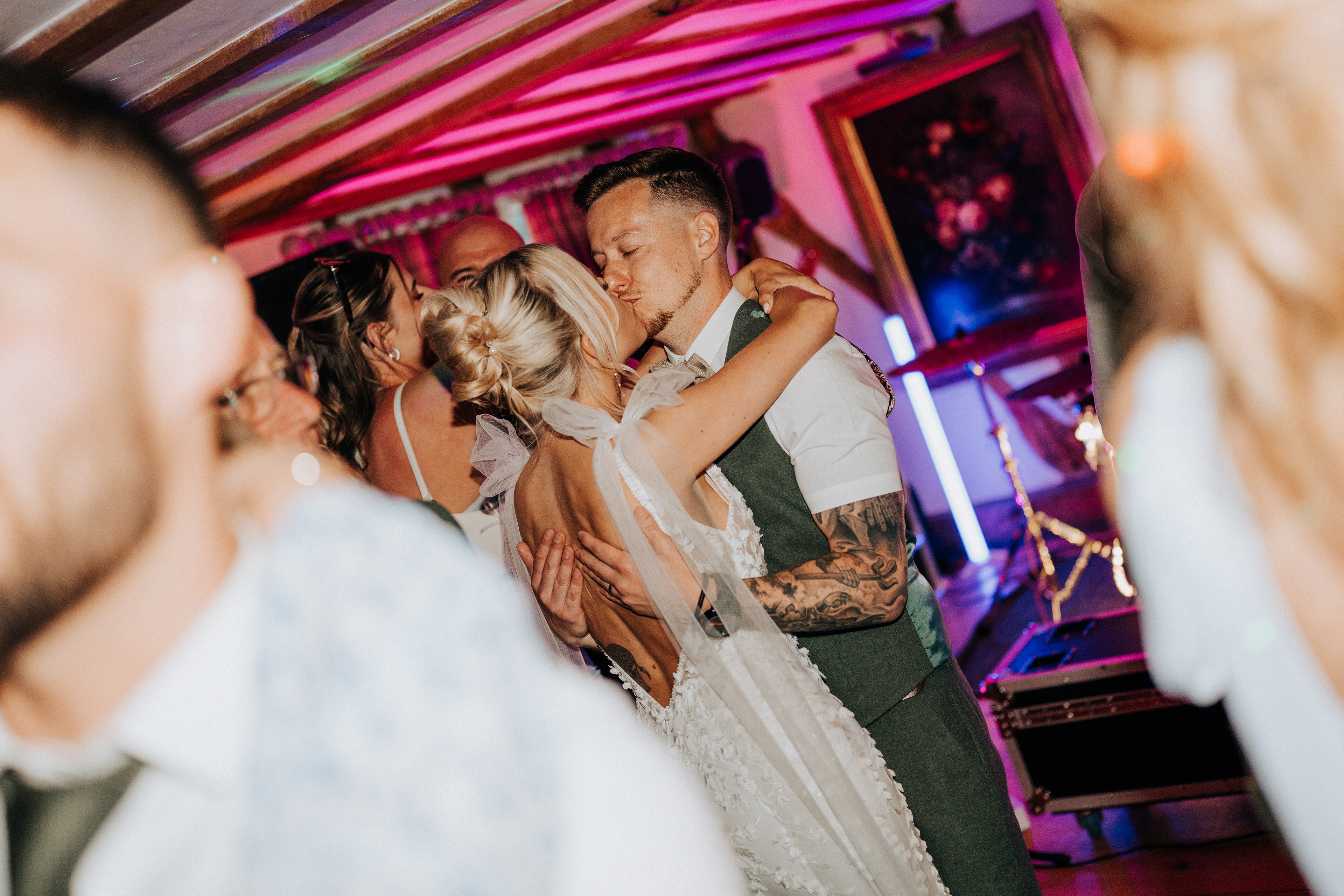 Fun wedding photography at The Plough Inn Eaton Cheshire