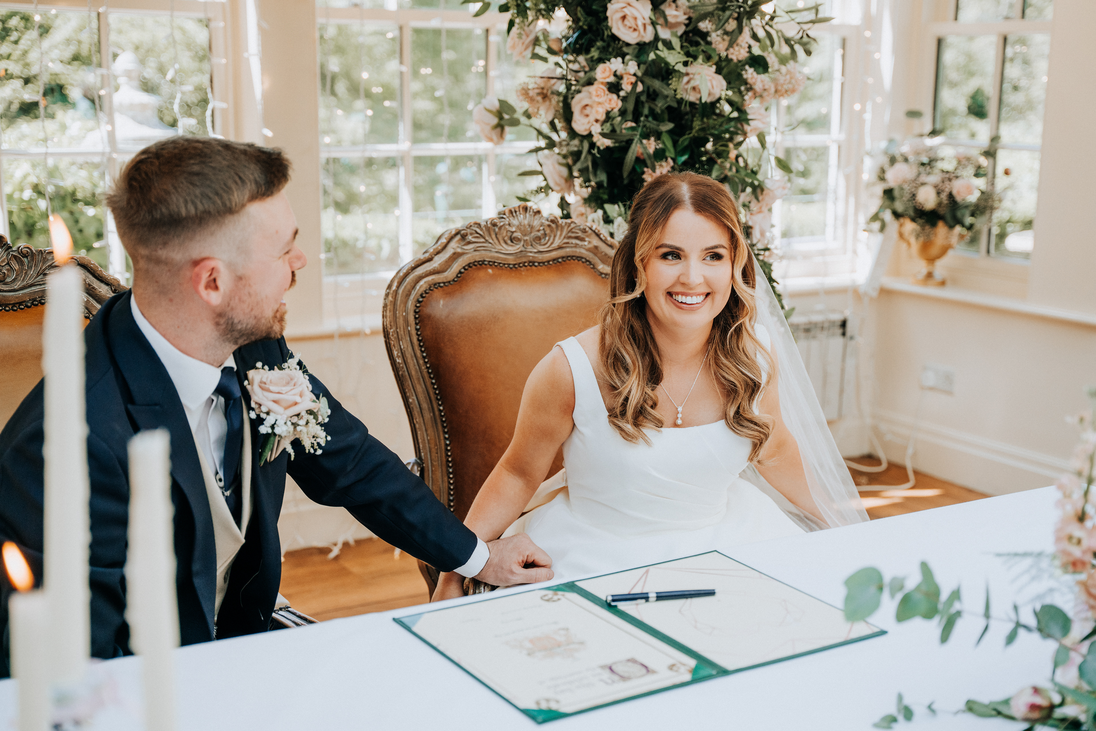 Unobtrusive wedding photographer at Mitton Hall