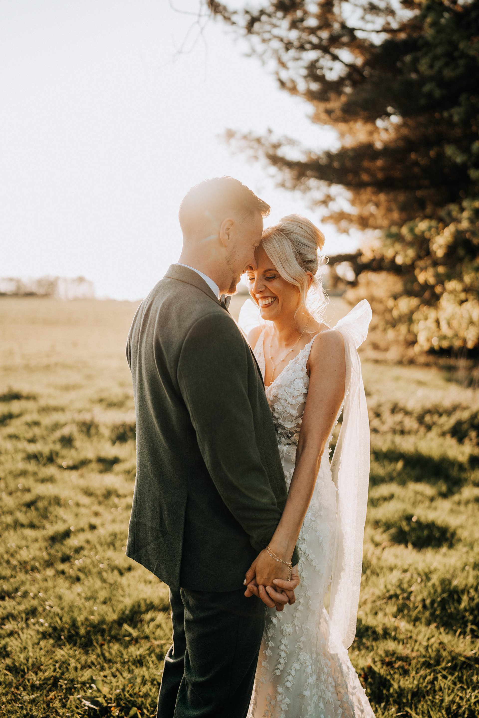 Golden hour wedding photography at The Plough Inn Eaton Cheshire