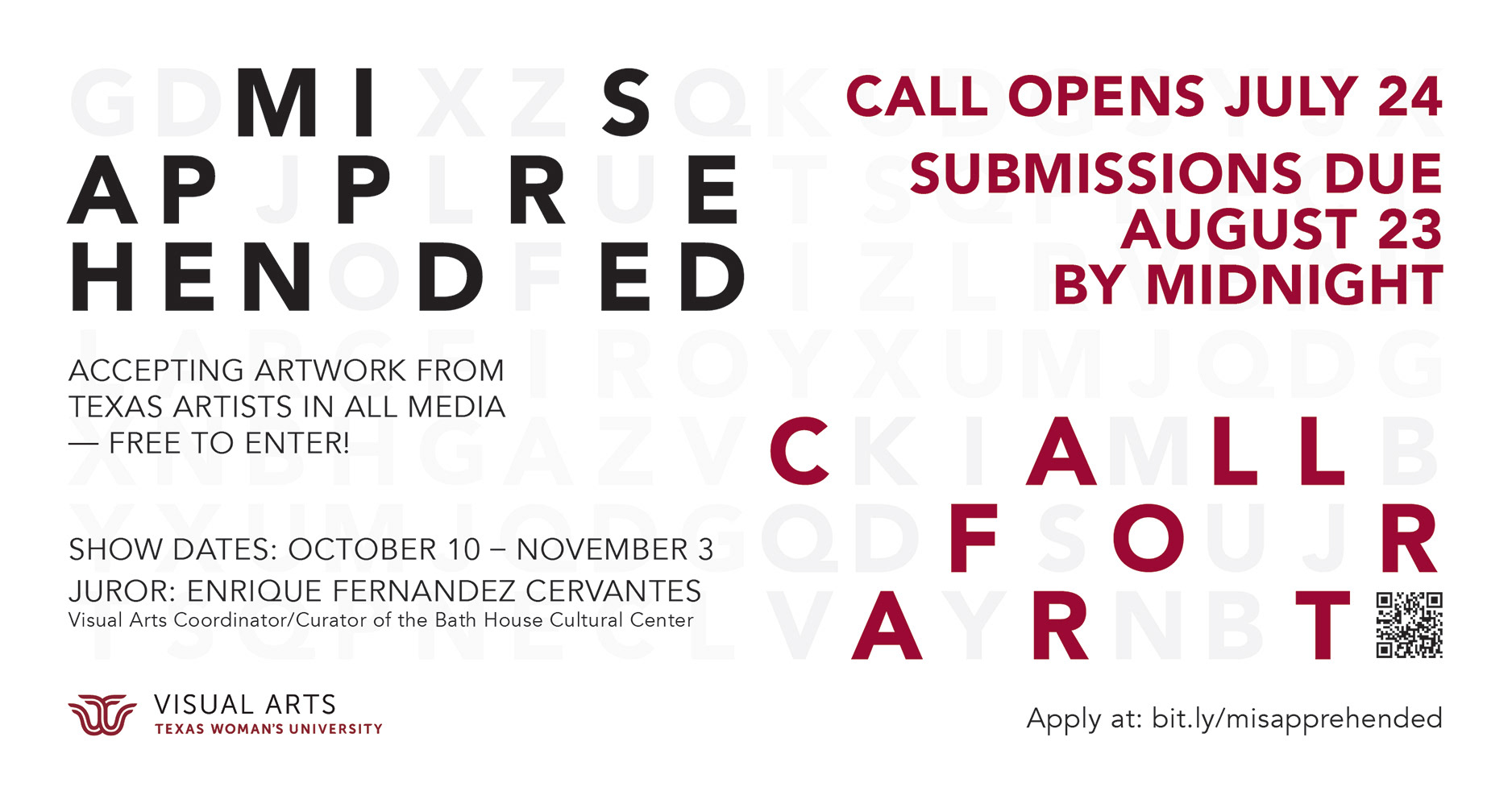 Misapprehended Call for Art – formatted for Facebook