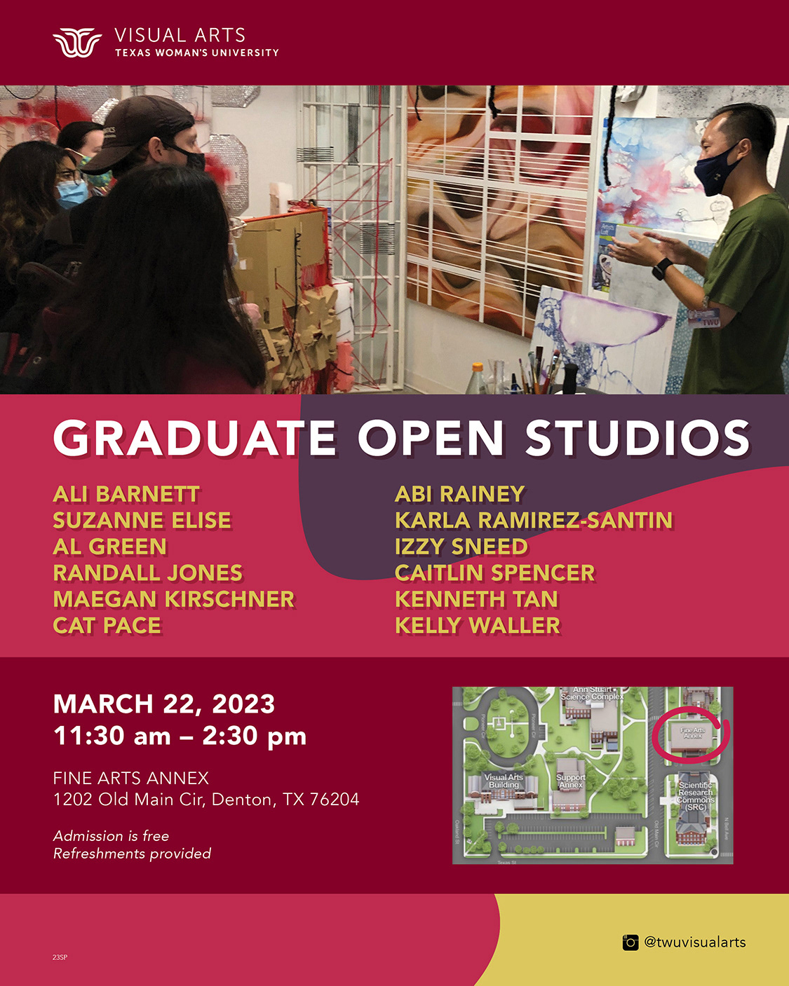 Graduate Open Studios – formatted for Instagram