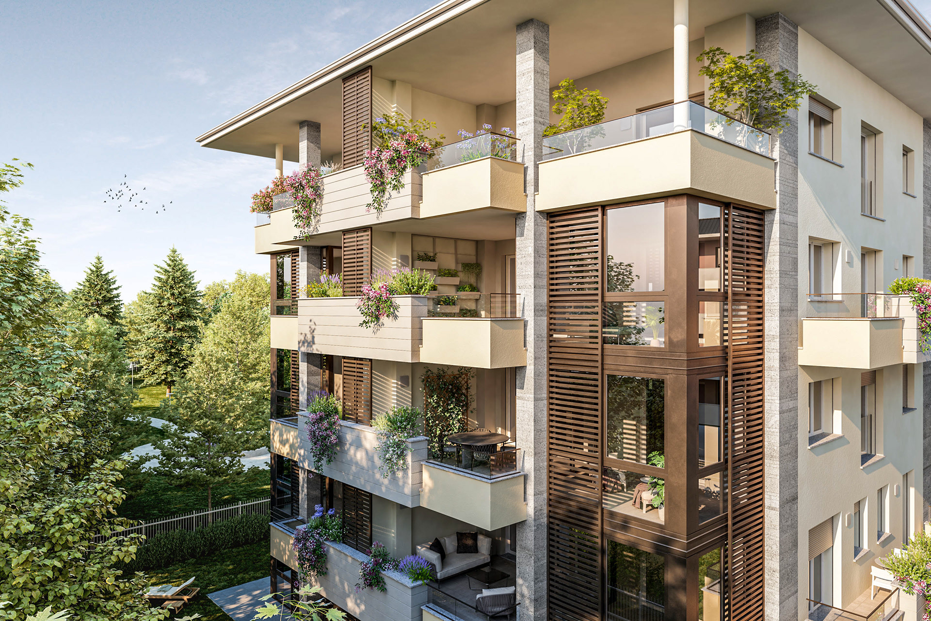 Residenza Paganini Monza | rendering per Schiavi S.p.a.