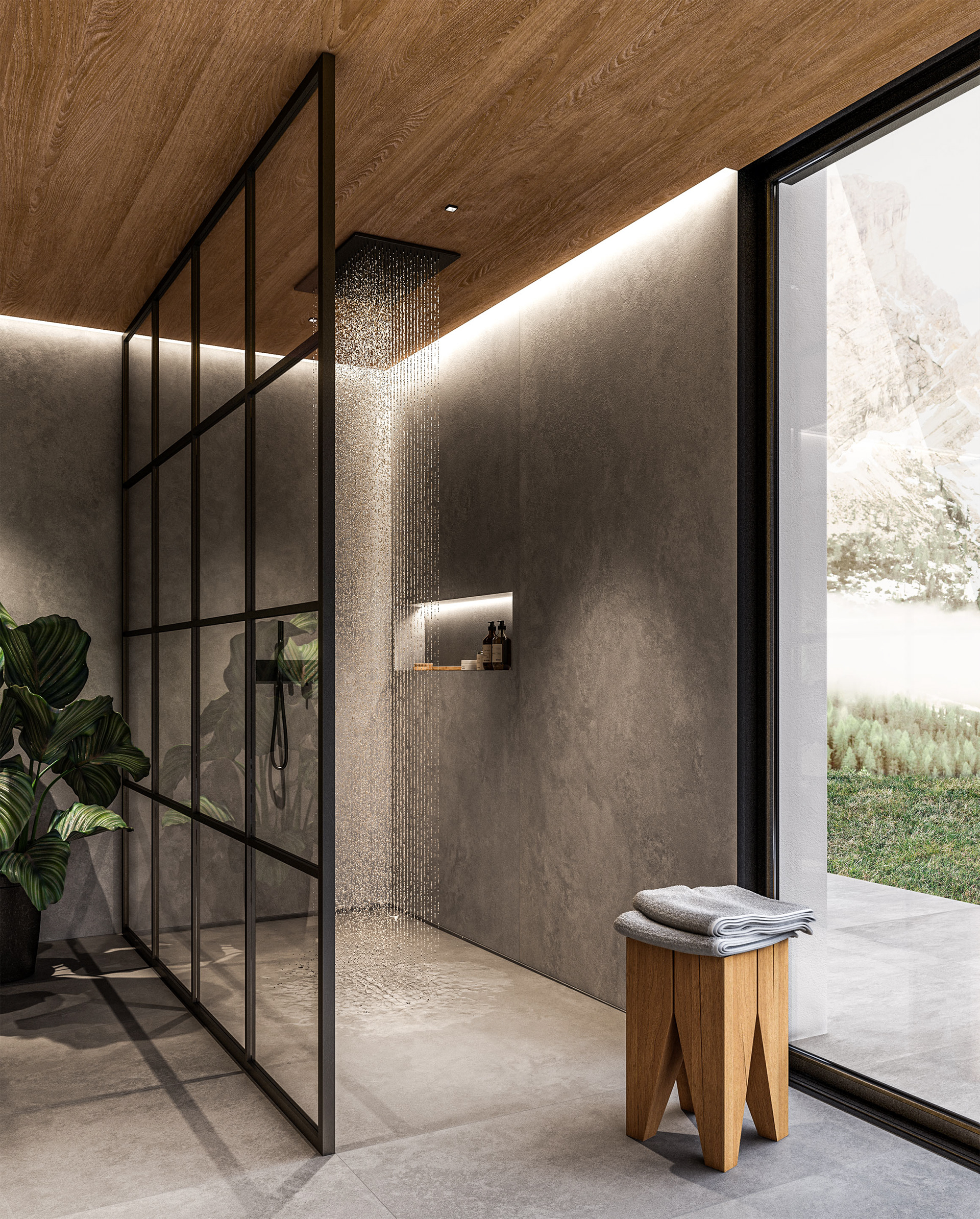 Rendering Design | Collezione Elementa | bagno spa