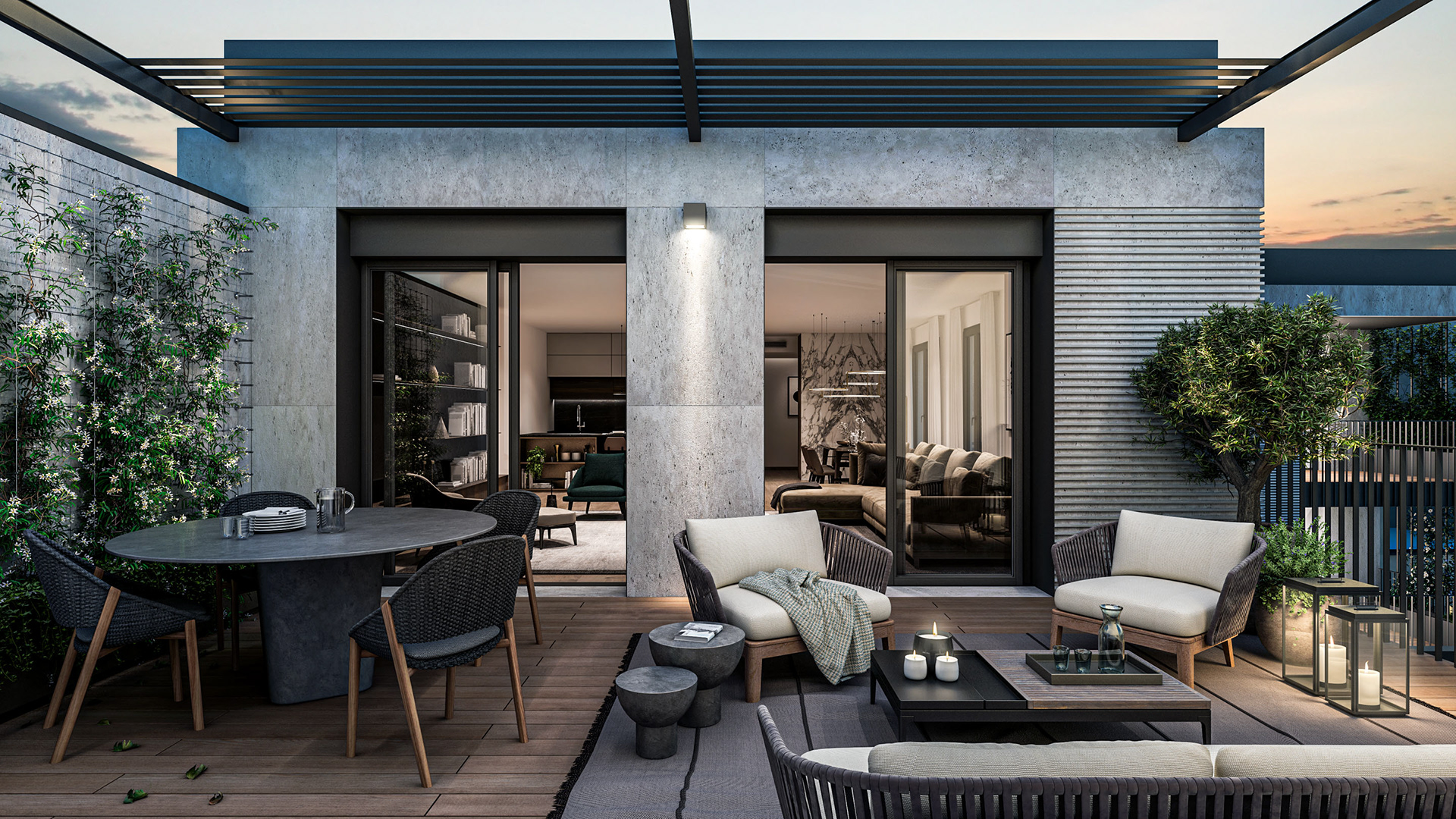 Rendering Real Estate | G2 Building Milano | terrazzo rooftop