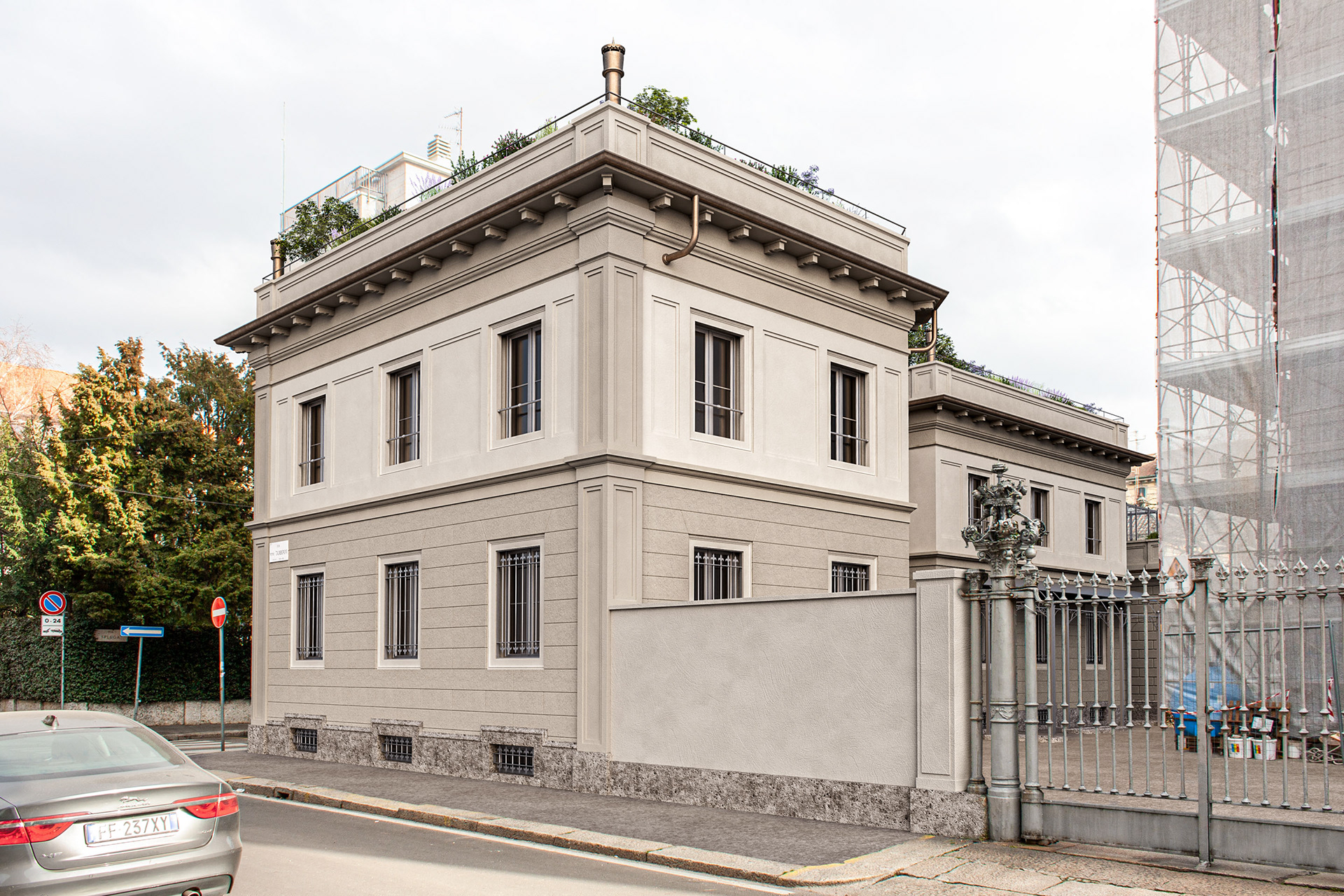 rendering architettura | progetto Villa XX Settembre Milano