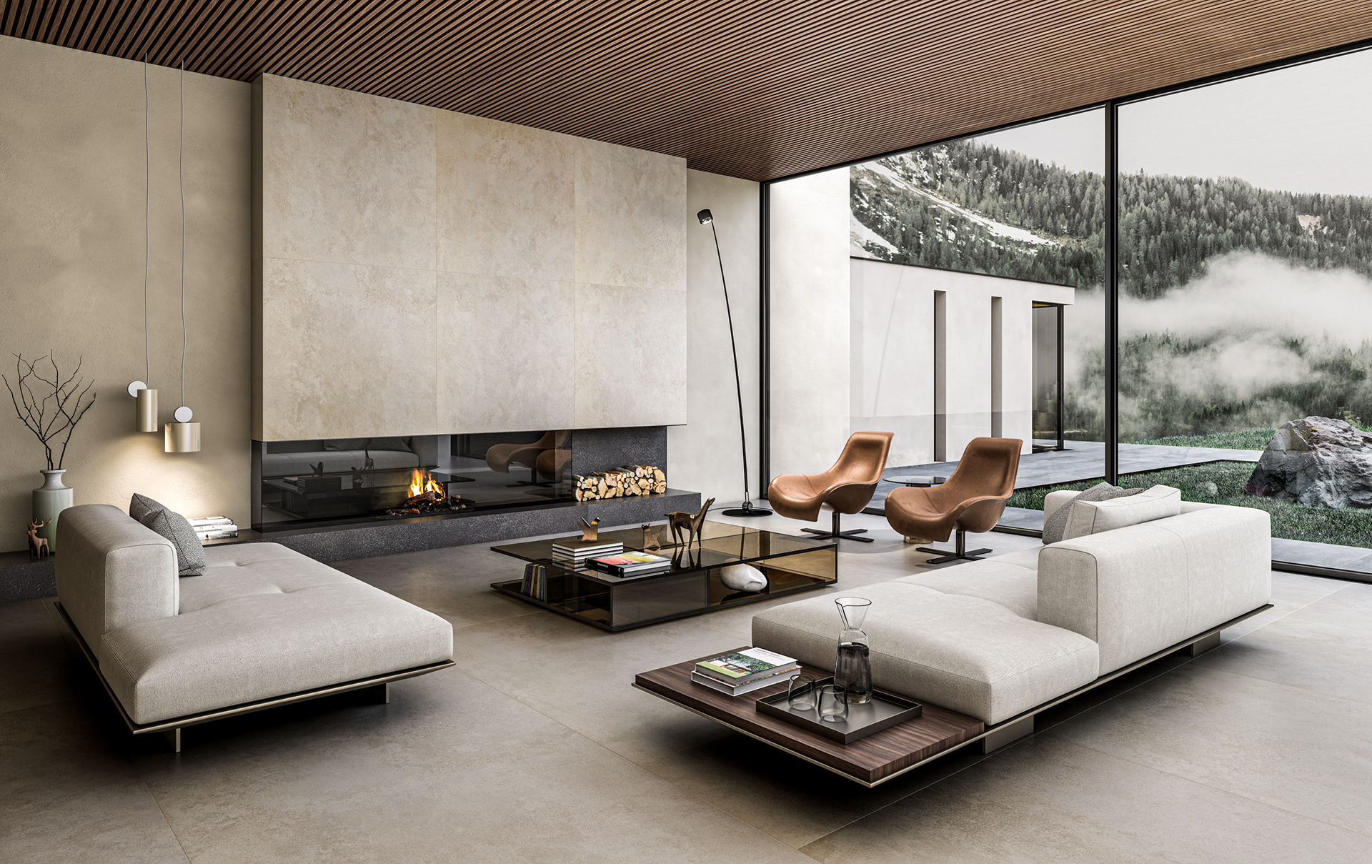 Rendering Design | Collezione Elementa | soggiorno