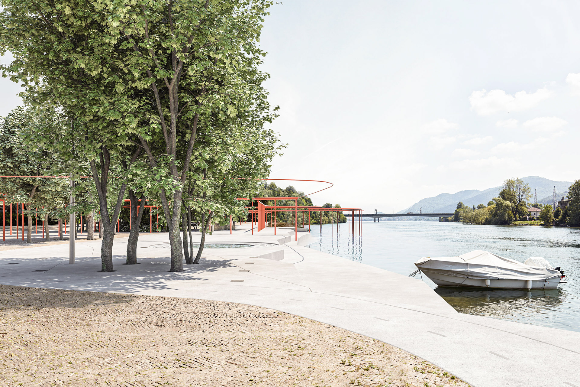 Rendering Landscape | Concorso Waterfront Lecco
