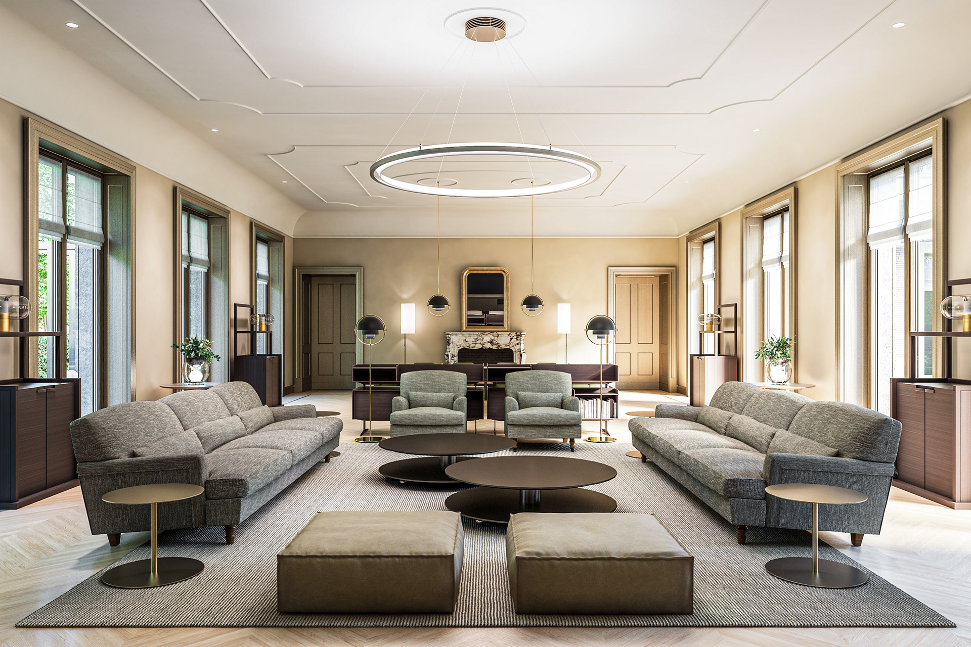 Rendering Interni | Villa Dariyno | soggiorno