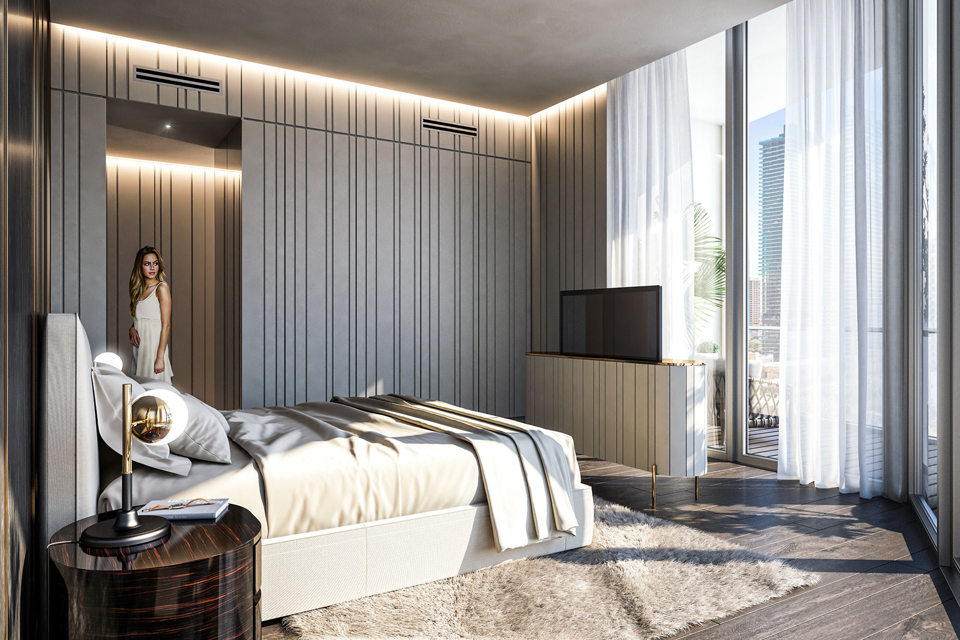 Rendering Interni | Attico Miami | camera