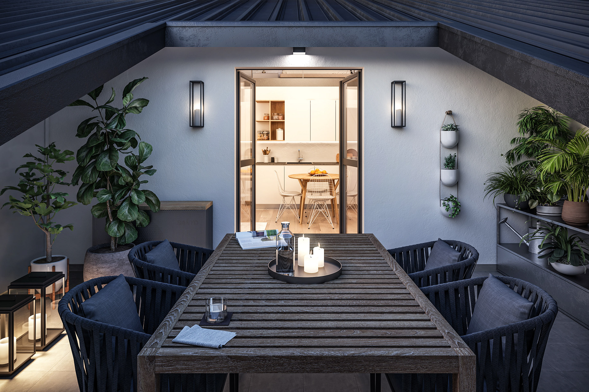 Rendering Real Estate | Residenze Selvanesco 77 Milano | terrazzo rooftop