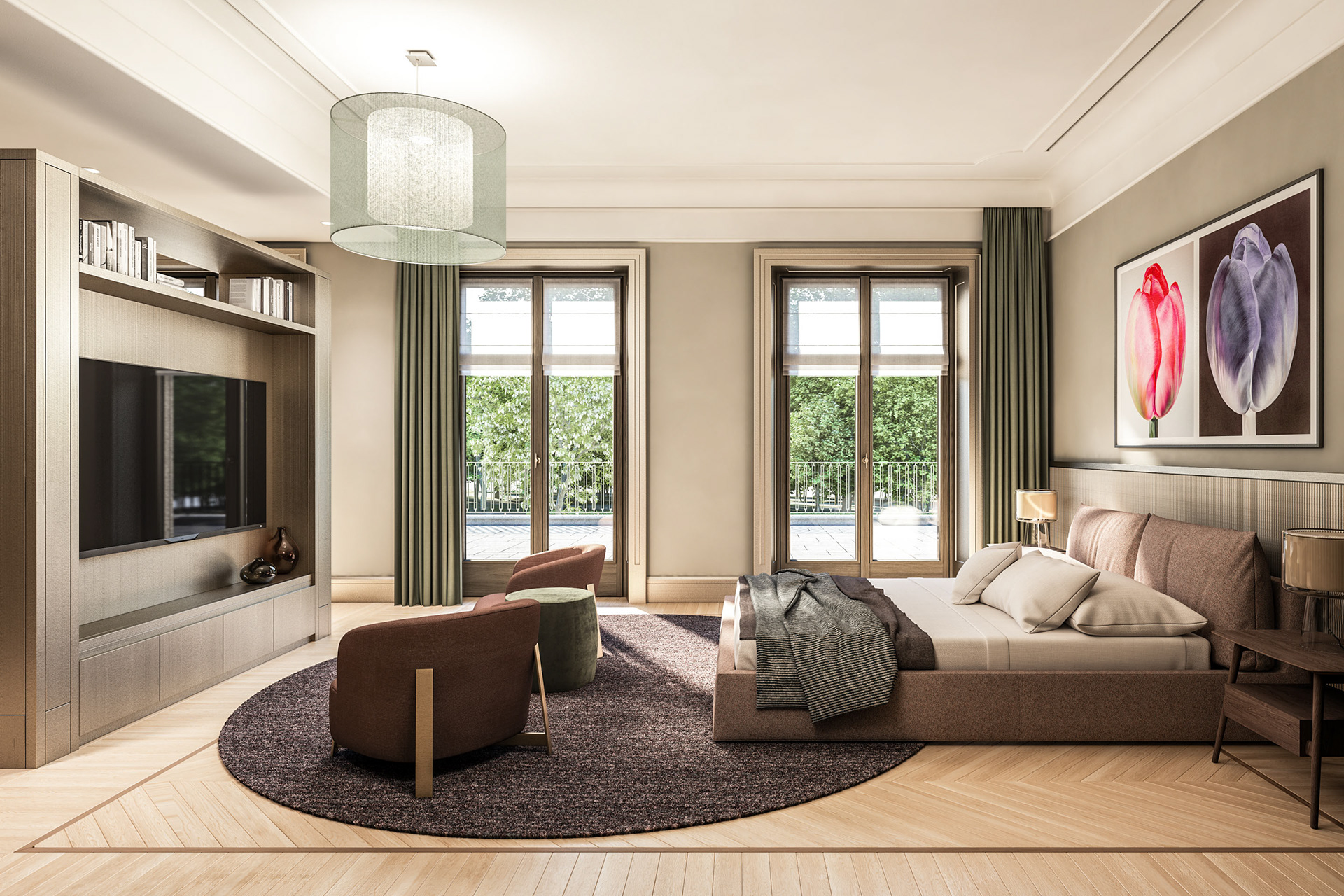 Rendering Interni | Villa Dariyno | camera padronale