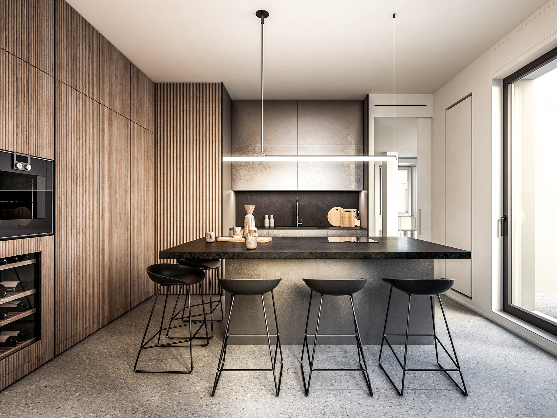 Cucina | rendering per LMArchitettura