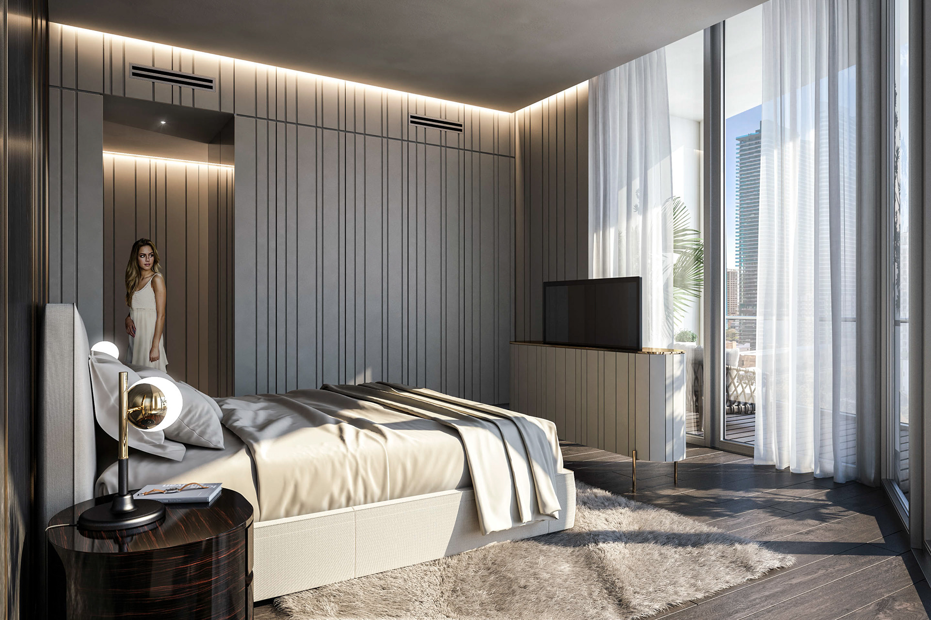 2018 | Bedroom - duplex apartment in Miami | Lai Architects