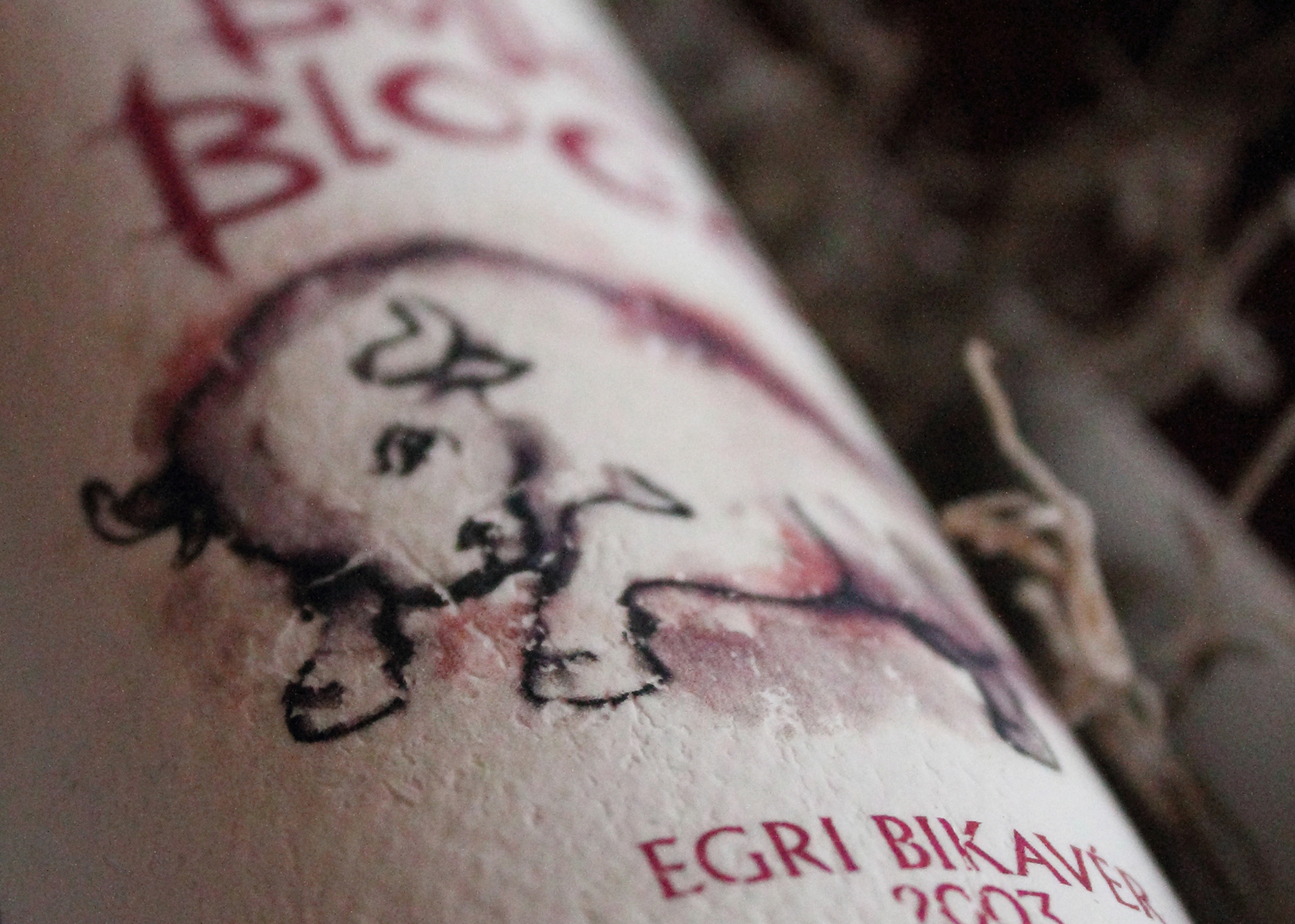 Bull's Blood Wine label detail