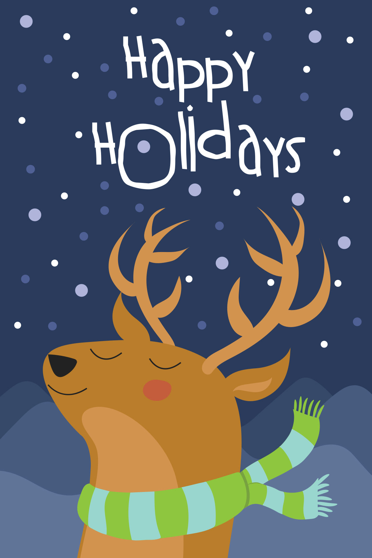 Deer Holiday Card