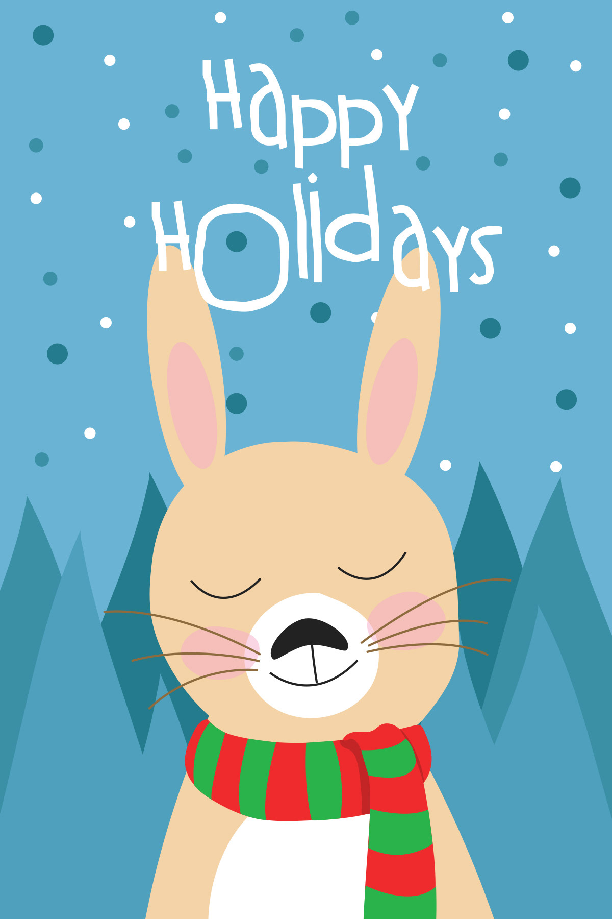 Rabbit Holiday Card