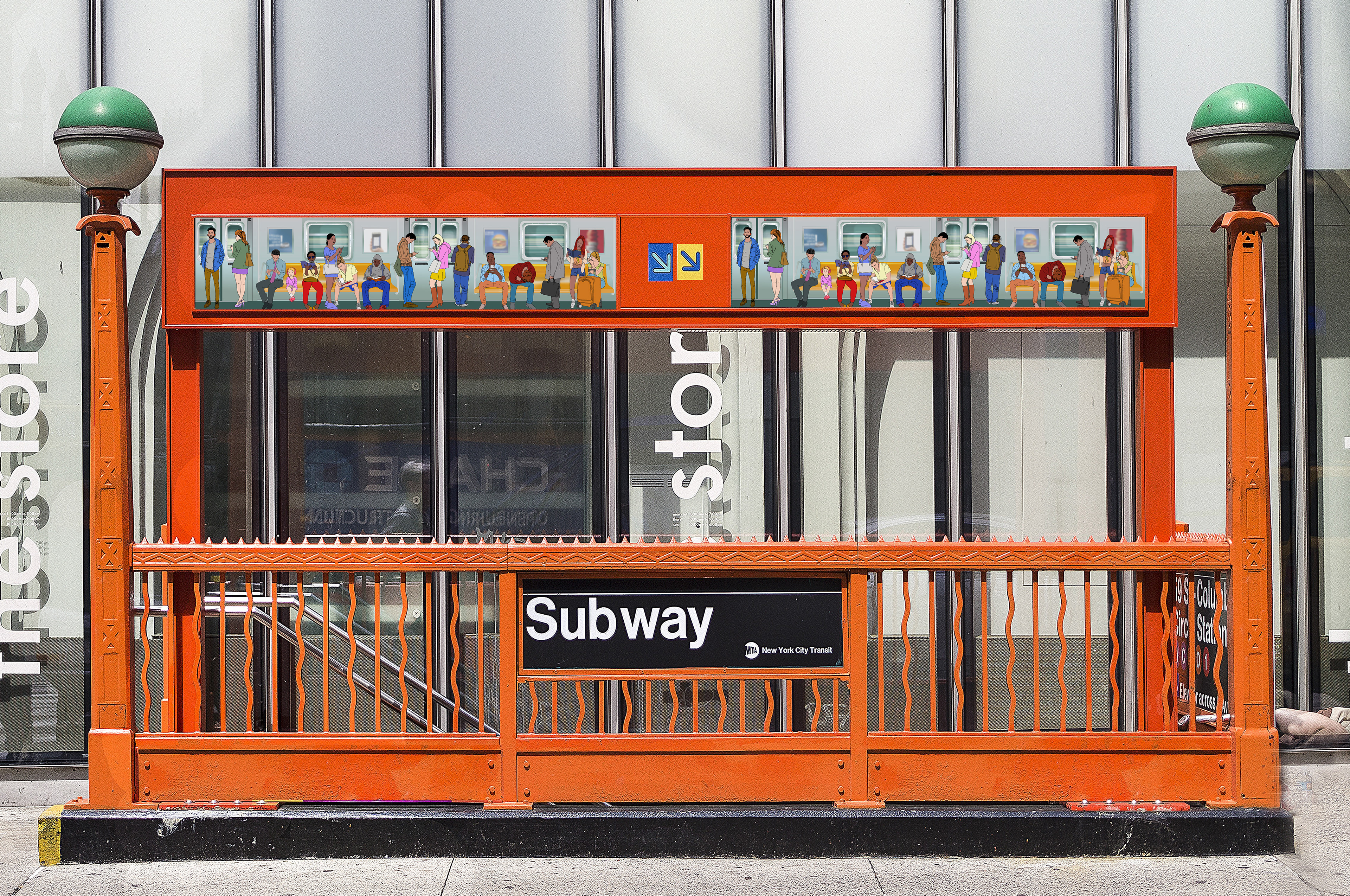 Family. Subway display