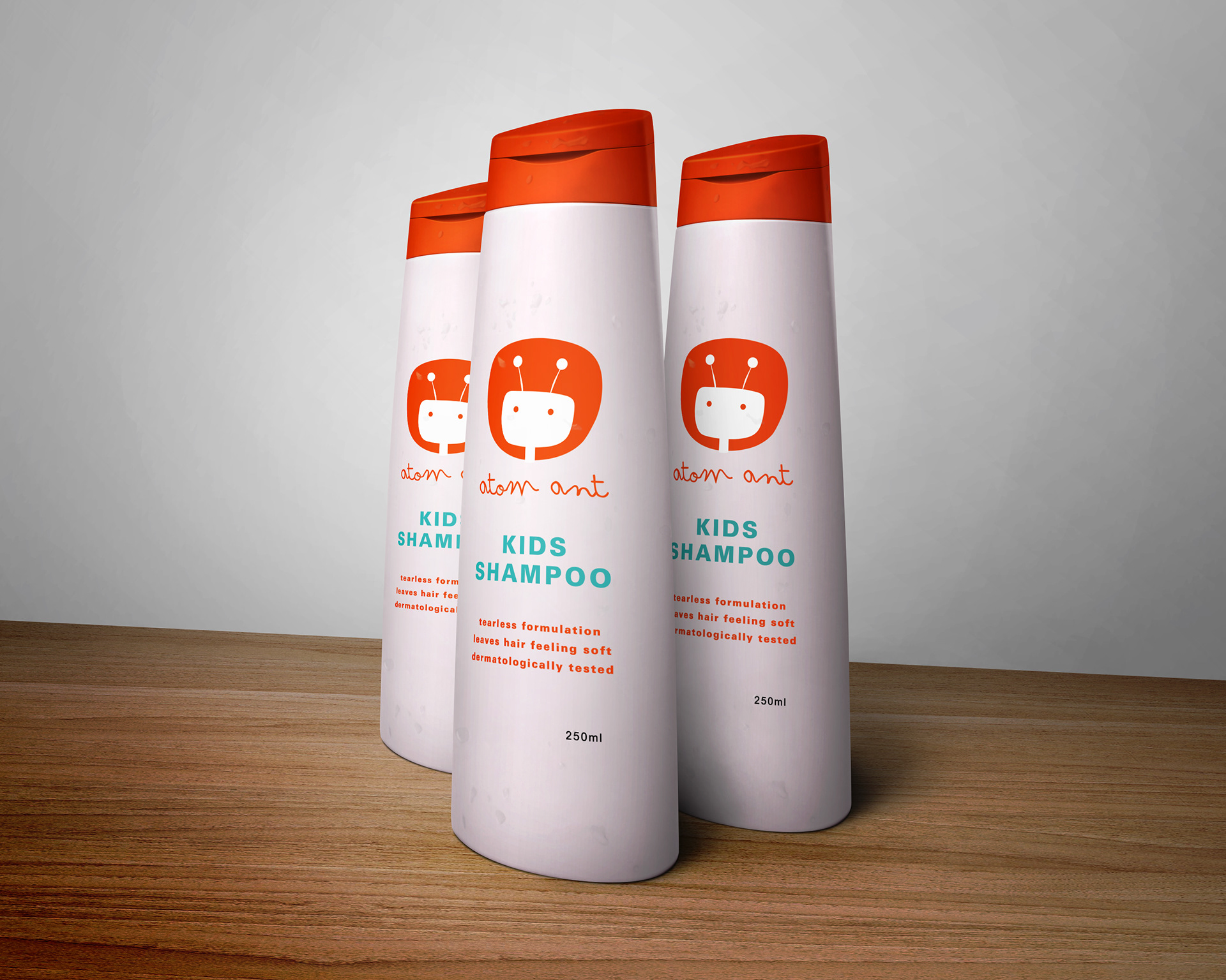 Atom Ant shampoo bottle