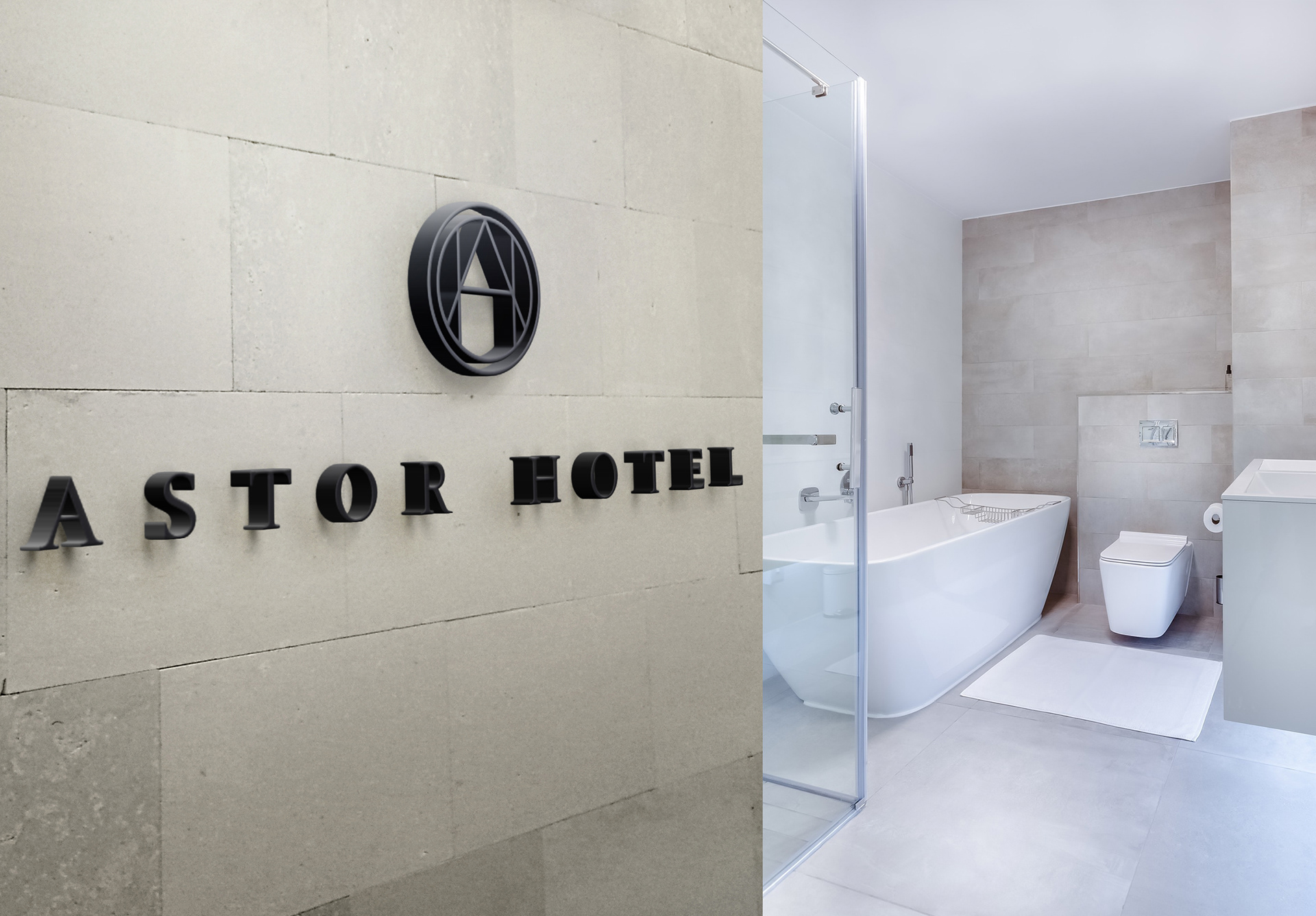 Astor Hotel wall sign