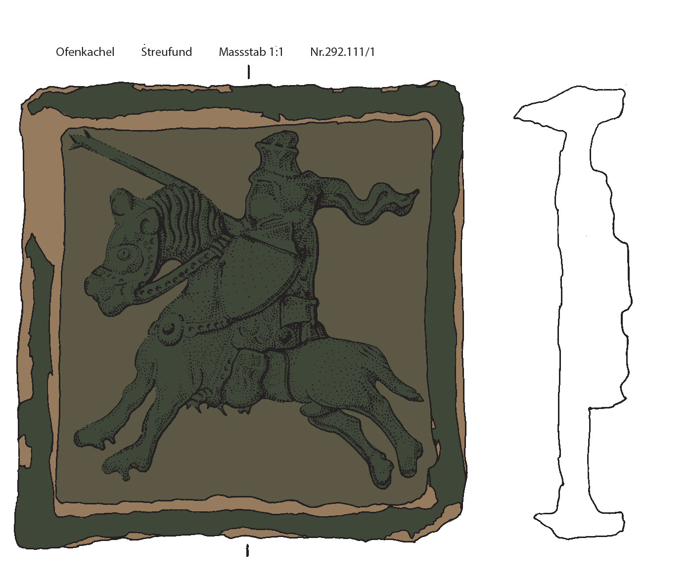 defect production of a late medieval stove tile