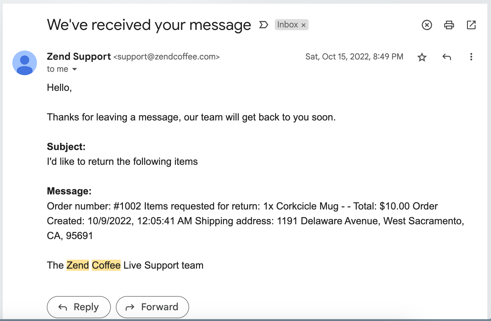 Customer Support eMail - Using a CRM our outsourced CS agents would respond to all support inquiries from all channels including eMail, website live chat, and social medias.