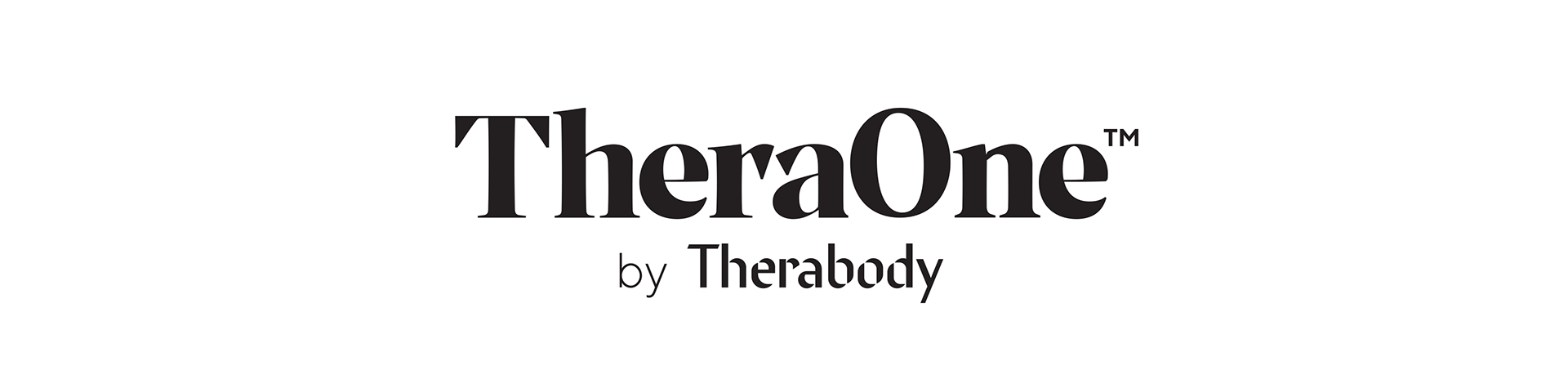 TheraOne™ by Therabody logo in black and white on a white background.