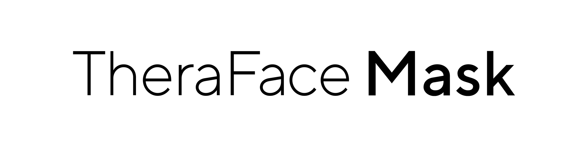TheraFace Mask logo in black on white background.