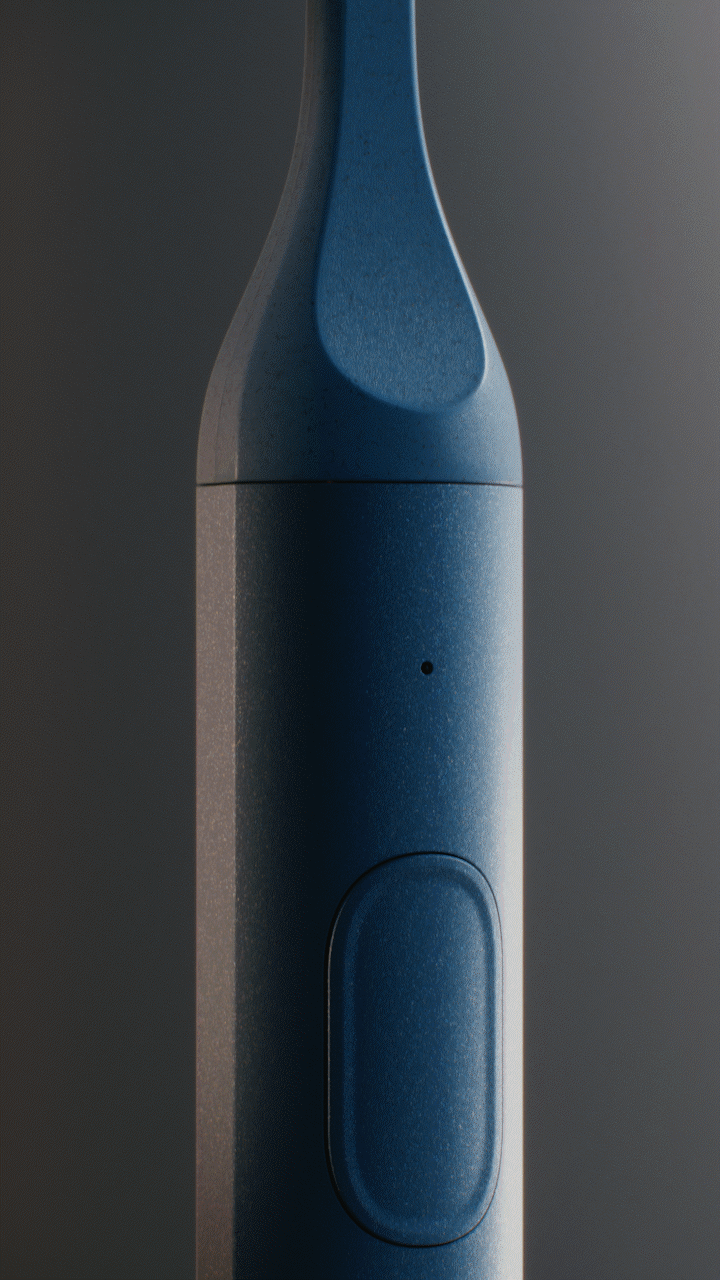 Animated sequence: A metallic mechanical component with a textured surface and a central cylindrical section, surrounded by other parts.