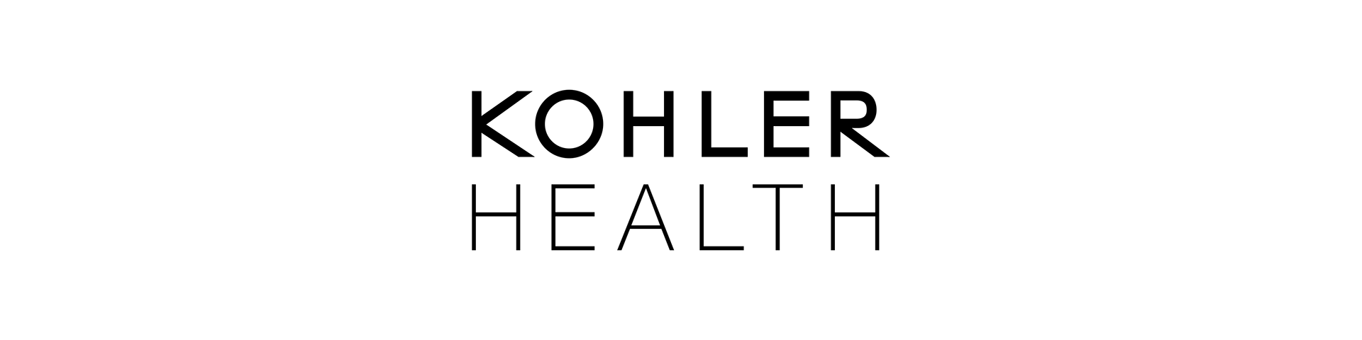 A minimalist logo featuring the word "KOHLER" in uppercase letters above the word "HEALTH" in lowercase letters, set against a white background.