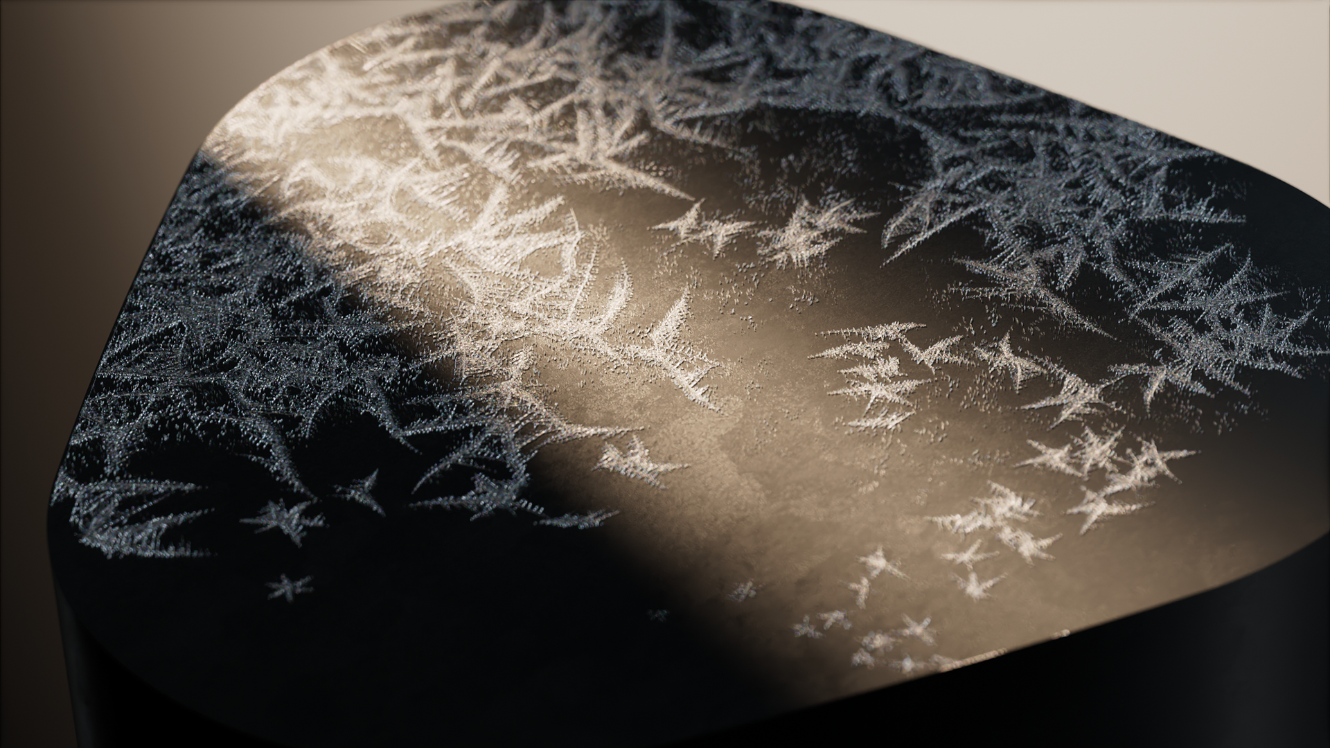 A close-up of a Theragun Pro Plus device, showing its textured surface and intricate design details.