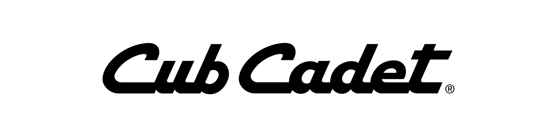 Black and white logo featuring the word "Cub Cadet" in bold, uppercase letters.