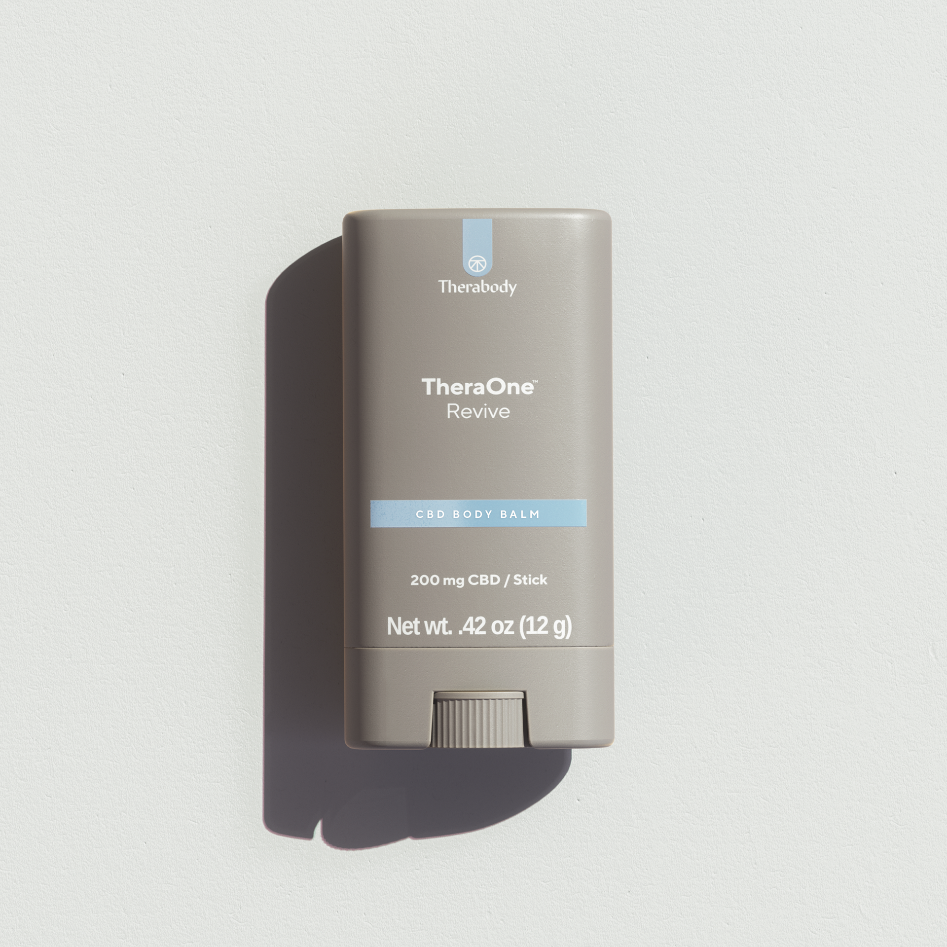 TheraOne Revive CBD Body Balm, .42 oz (12 g), 200 mg CBD per stick, Therabody.