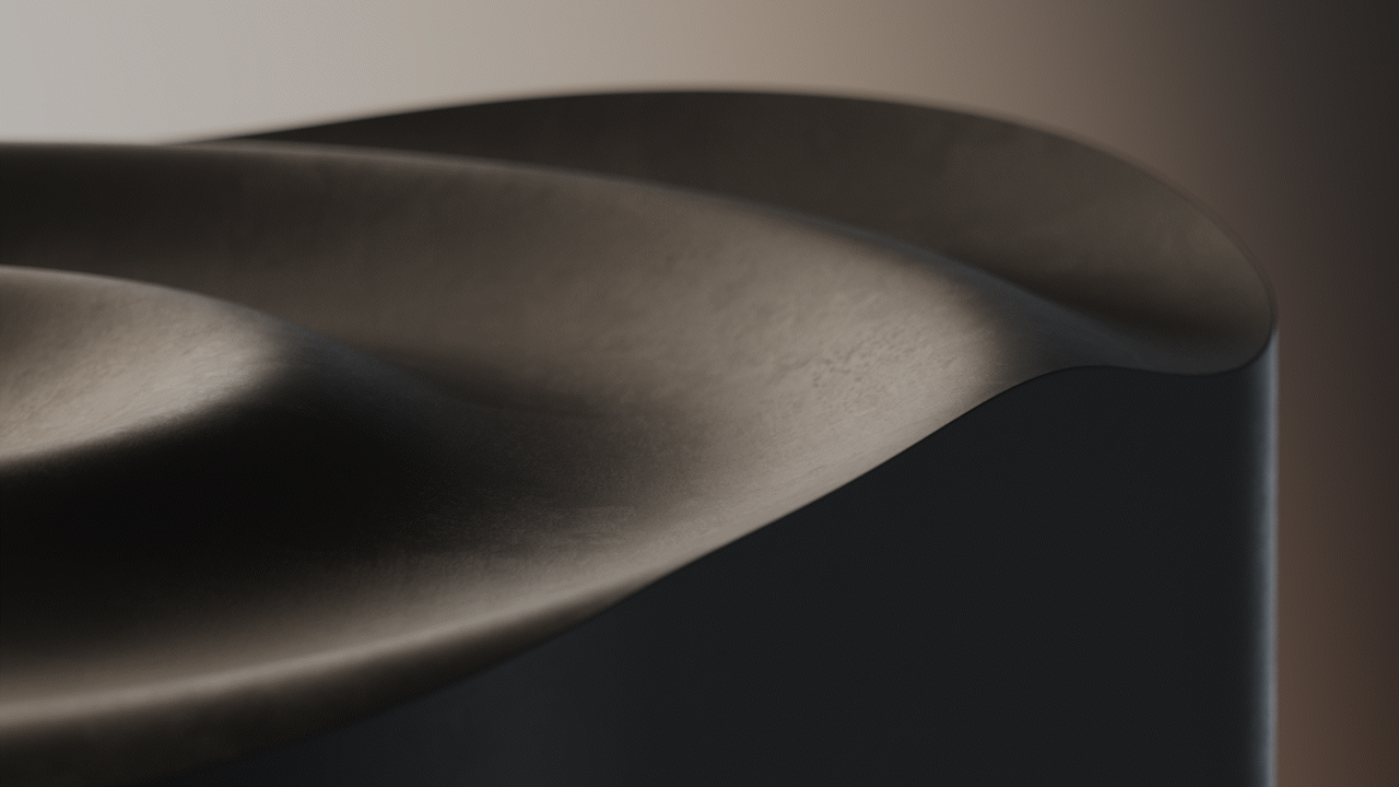 Animated sequence: A sleek, metallic device with a curved handle and a smooth, reflective surface.