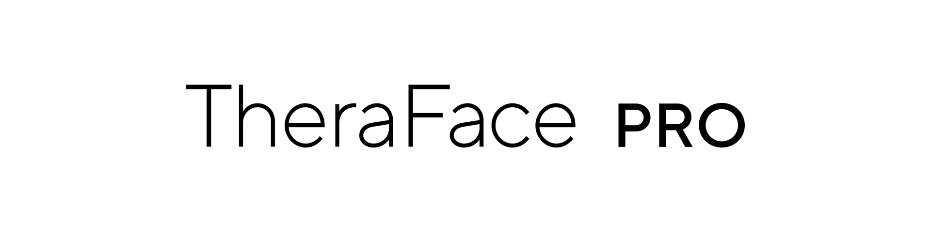 TheraFace PRO logo in black on white background.