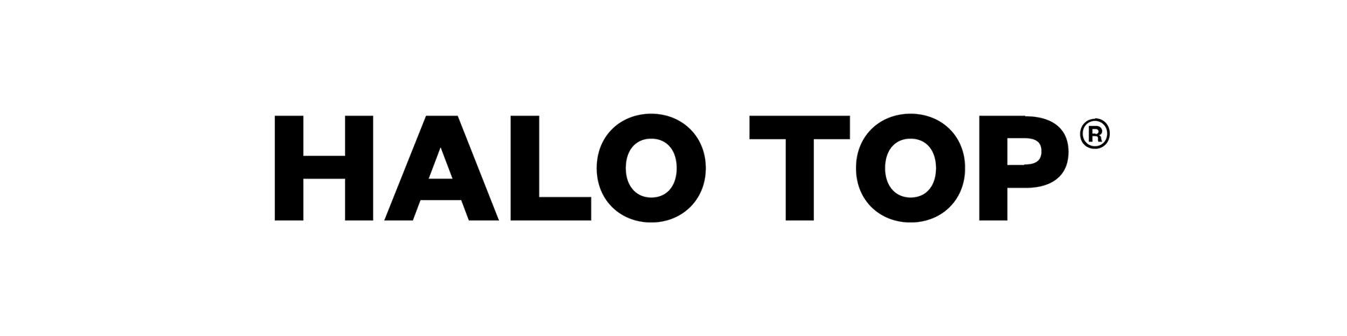 A black and white logo featuring the word "HALO TOP" in bold, uppercase letters.